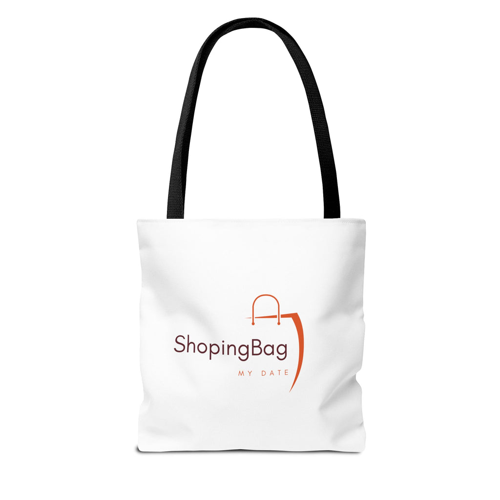 ShoppingBag Logo Tote Bag | Branded AOP Tote, Minimalist Shopping Design
