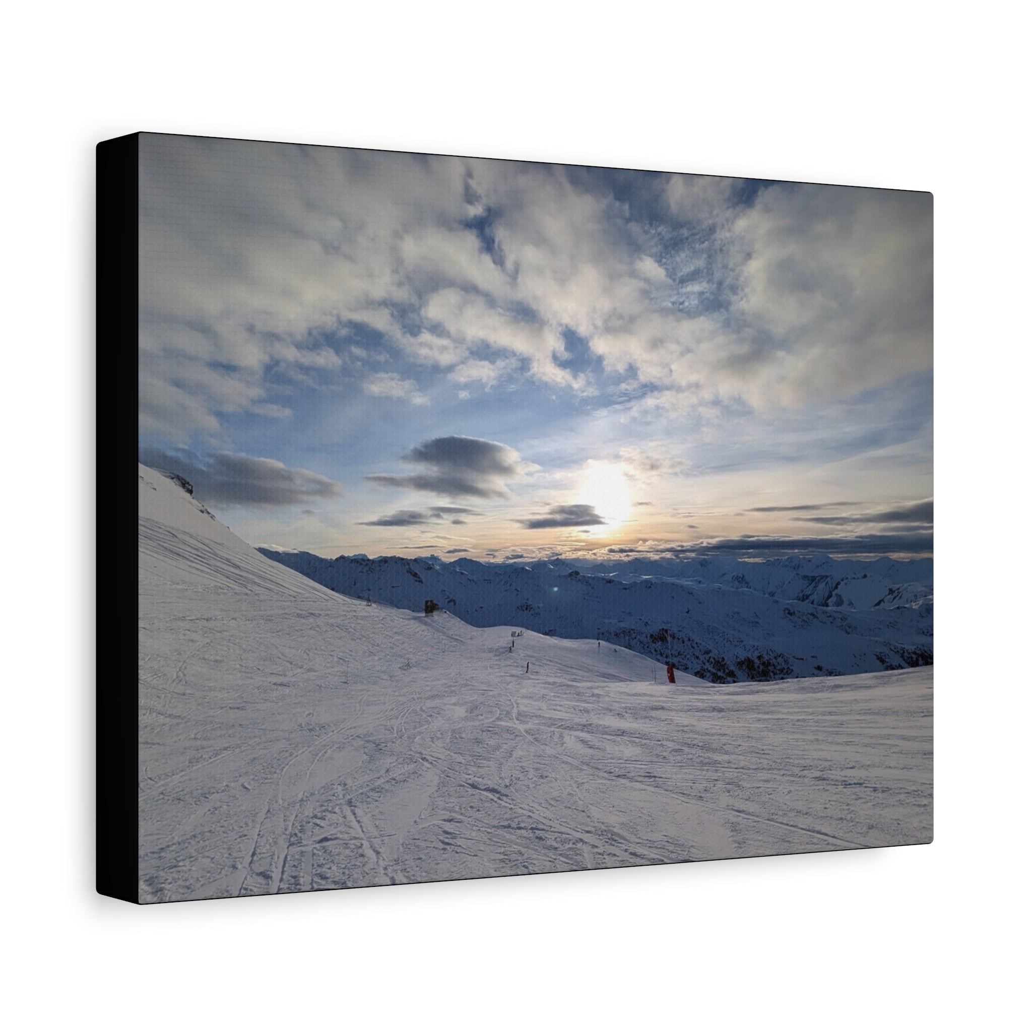 Canvas Snowy Mountain Sunset Matte