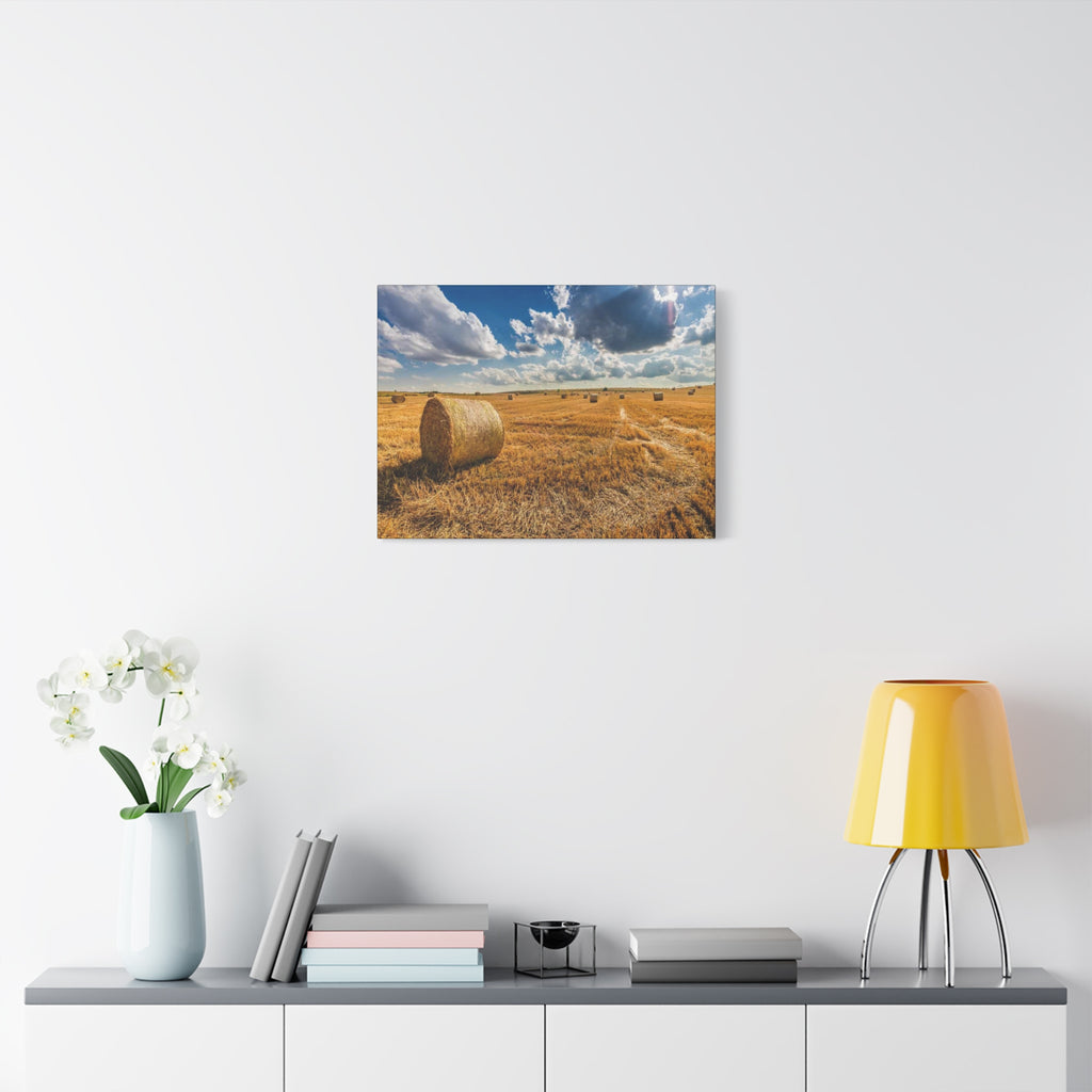 Canvas Hay Bale Field