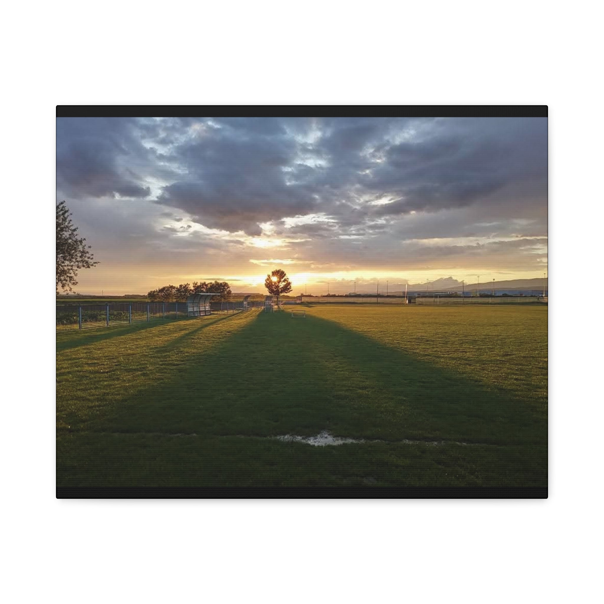 Canvas Sunset Over Field Stadium