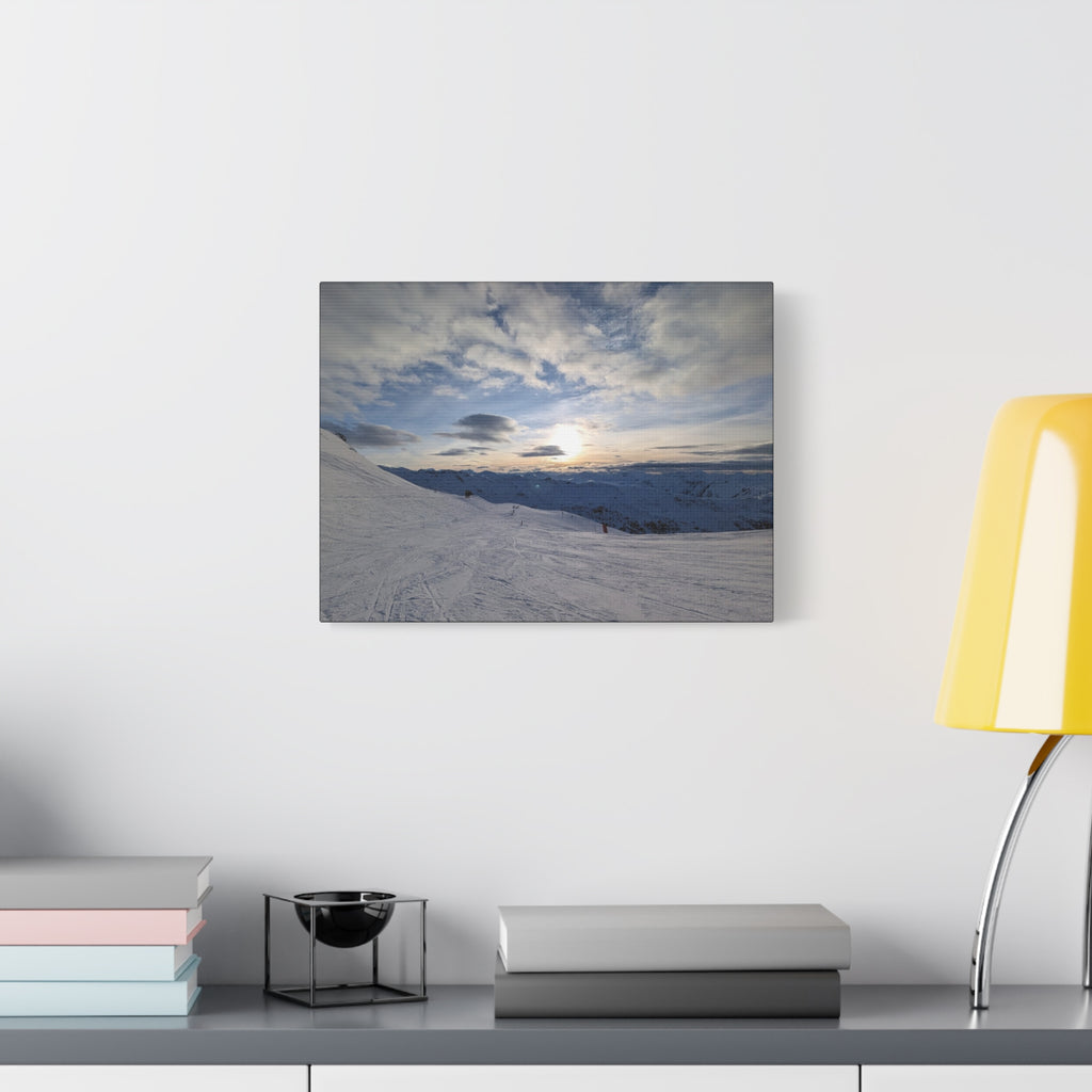 Canvas Snowy Mountain Sunset Matte