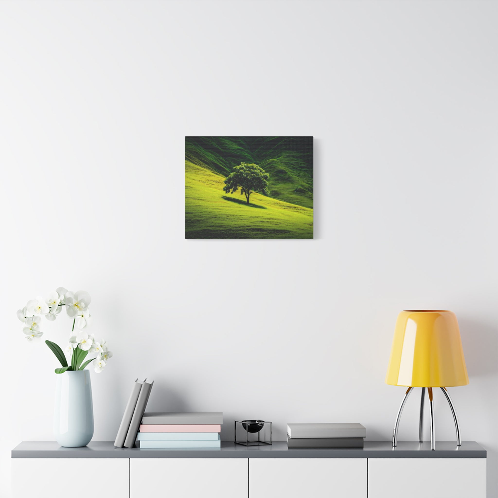 Canvas Lone Tree Landscape  | Matte Stretched Wall Art