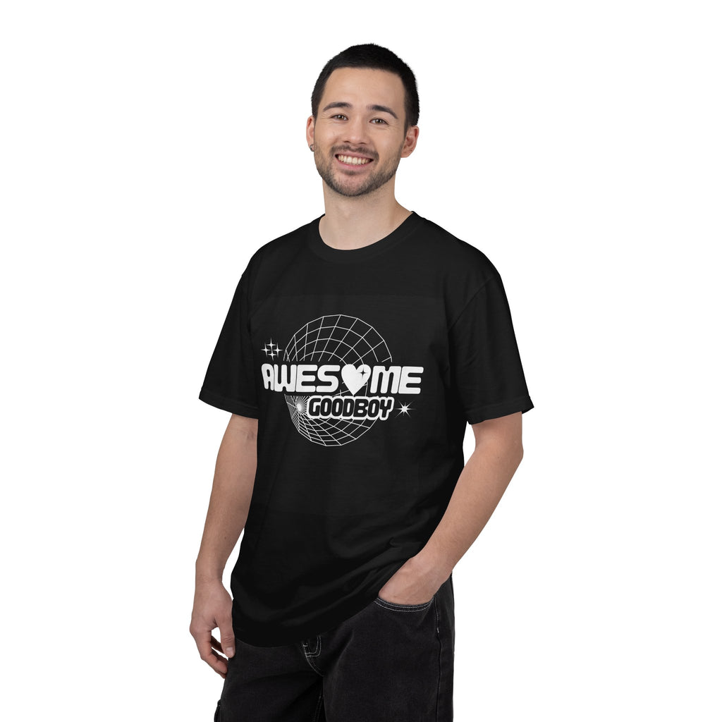 Awesome Goodboy heart logo T-Shirt | Retro grid space design