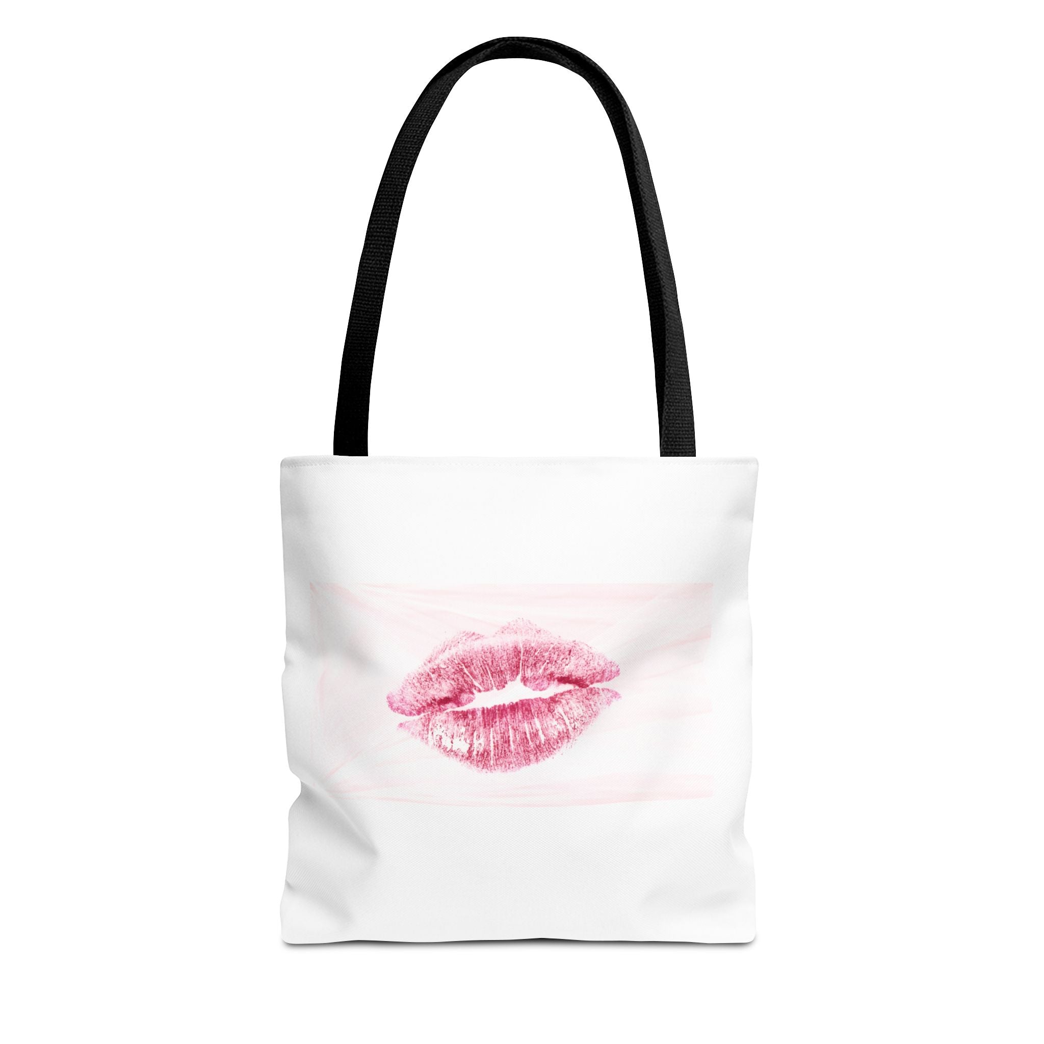 Pink Lipstick Kiss Tote Bag | Lip Print, Makeup Accessory