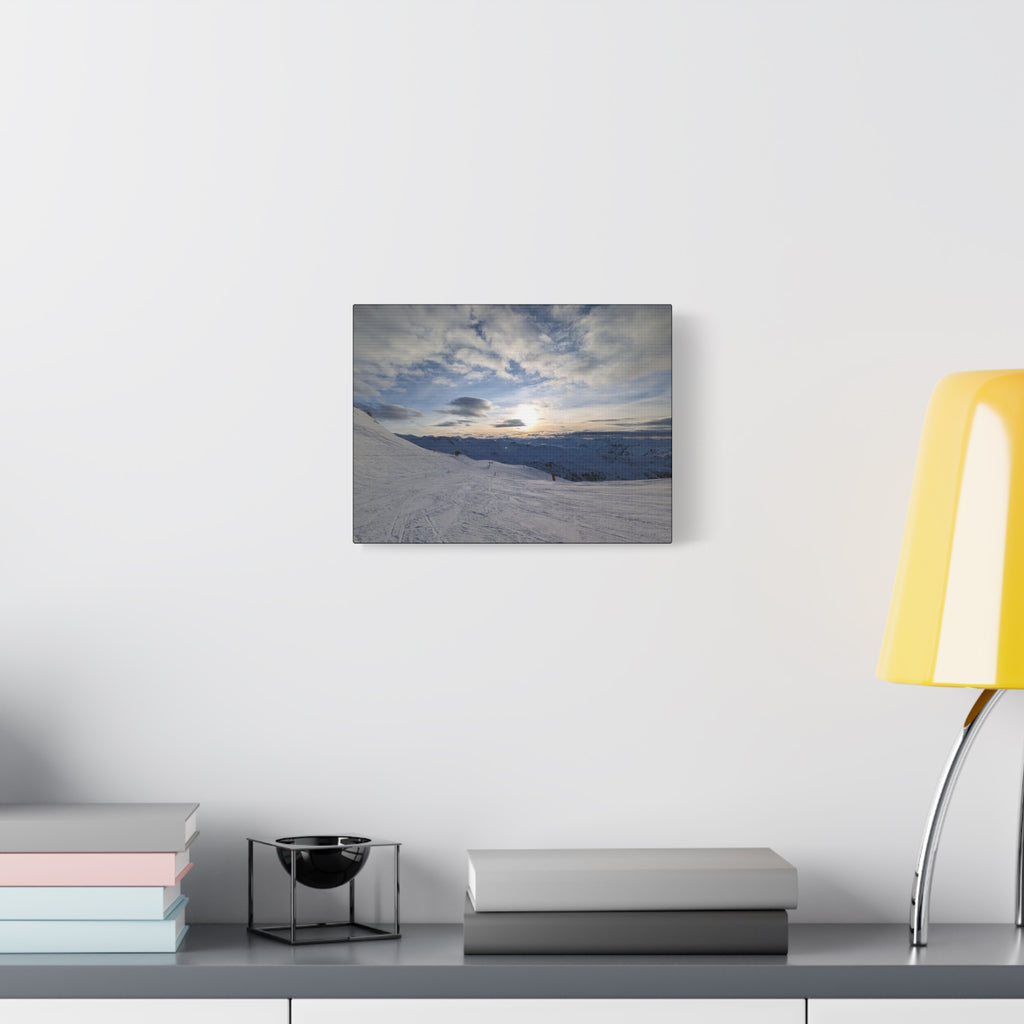Canvas Snowy Mountain Sunset Matte