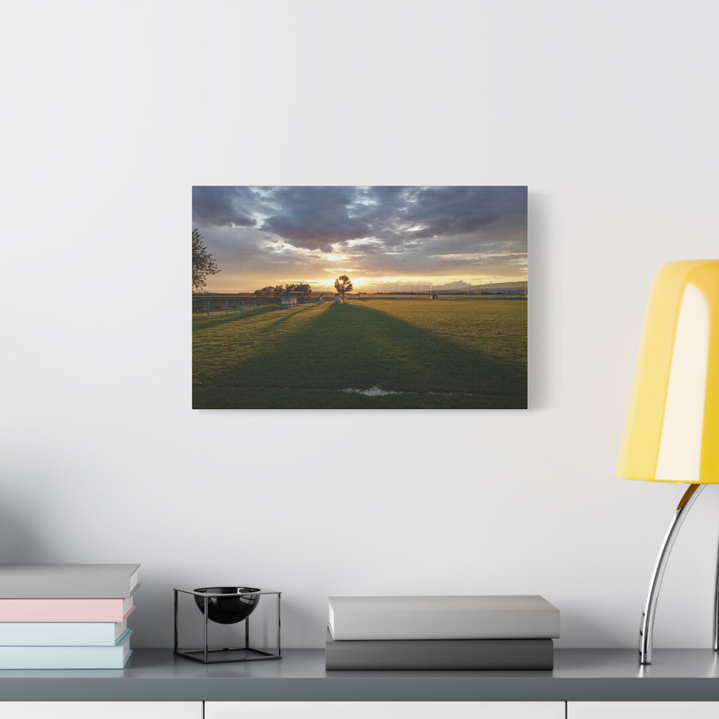 Canvas Sunset Over Field Stadium