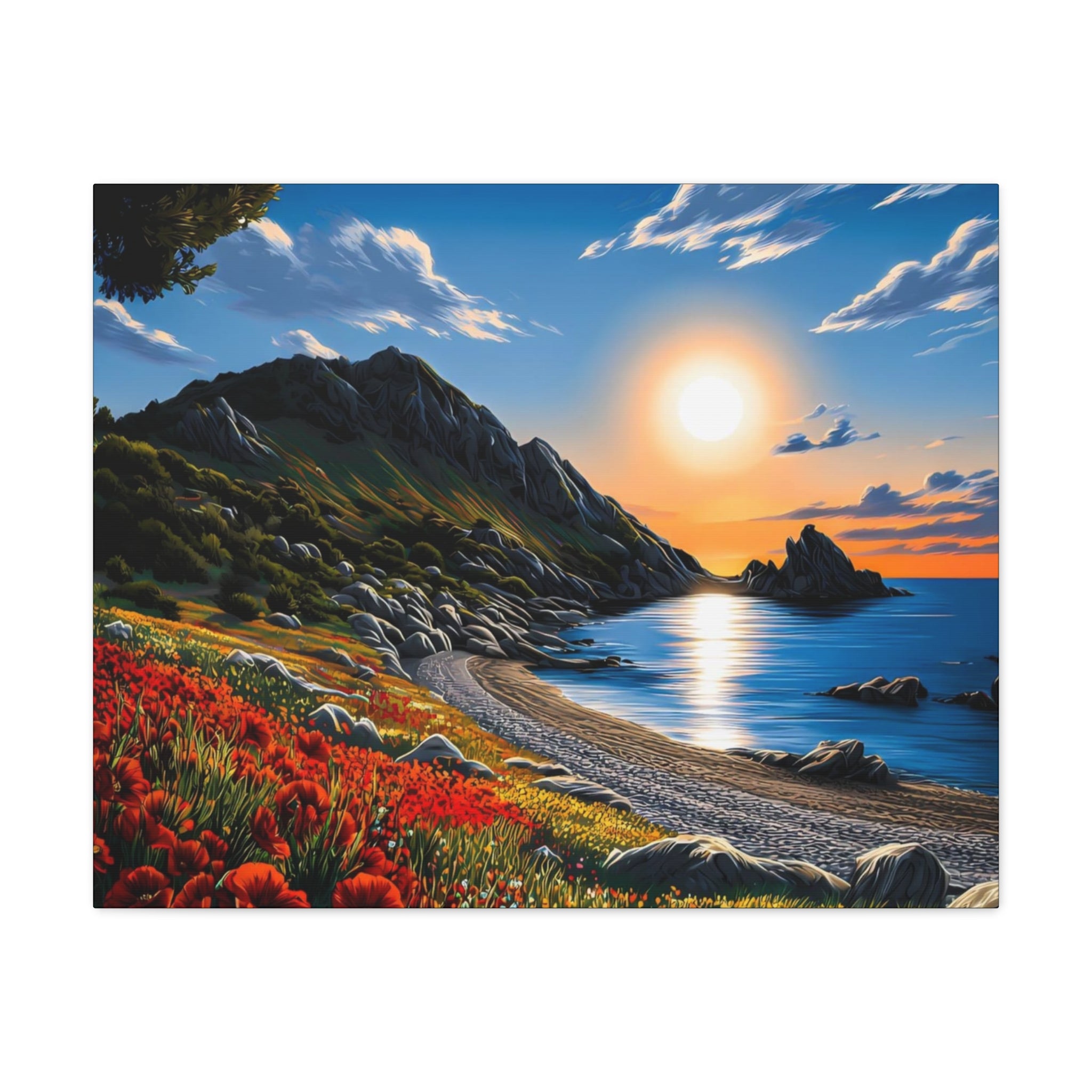 Sunset Coastal Canvas Print