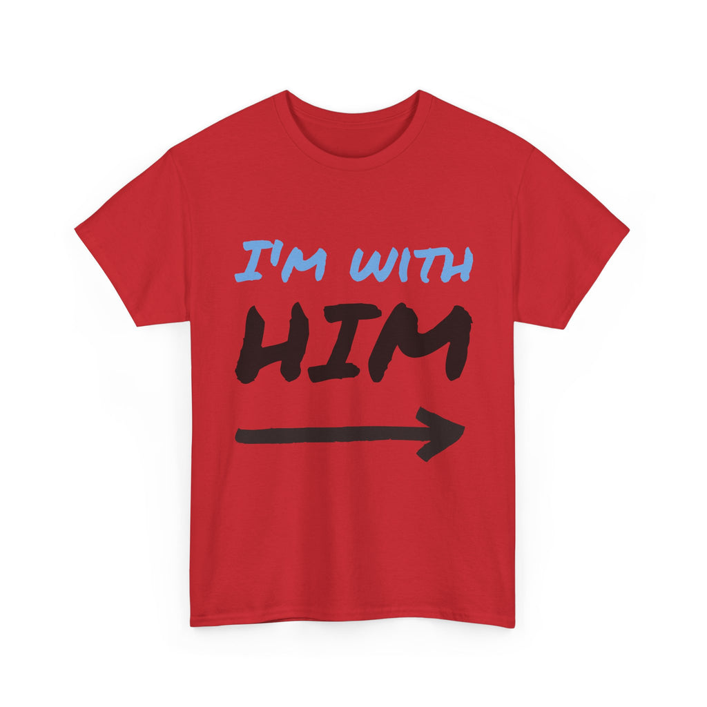 I'm With Him arrow T-Shirt | Couple Matching Tee, Partner Side Tee