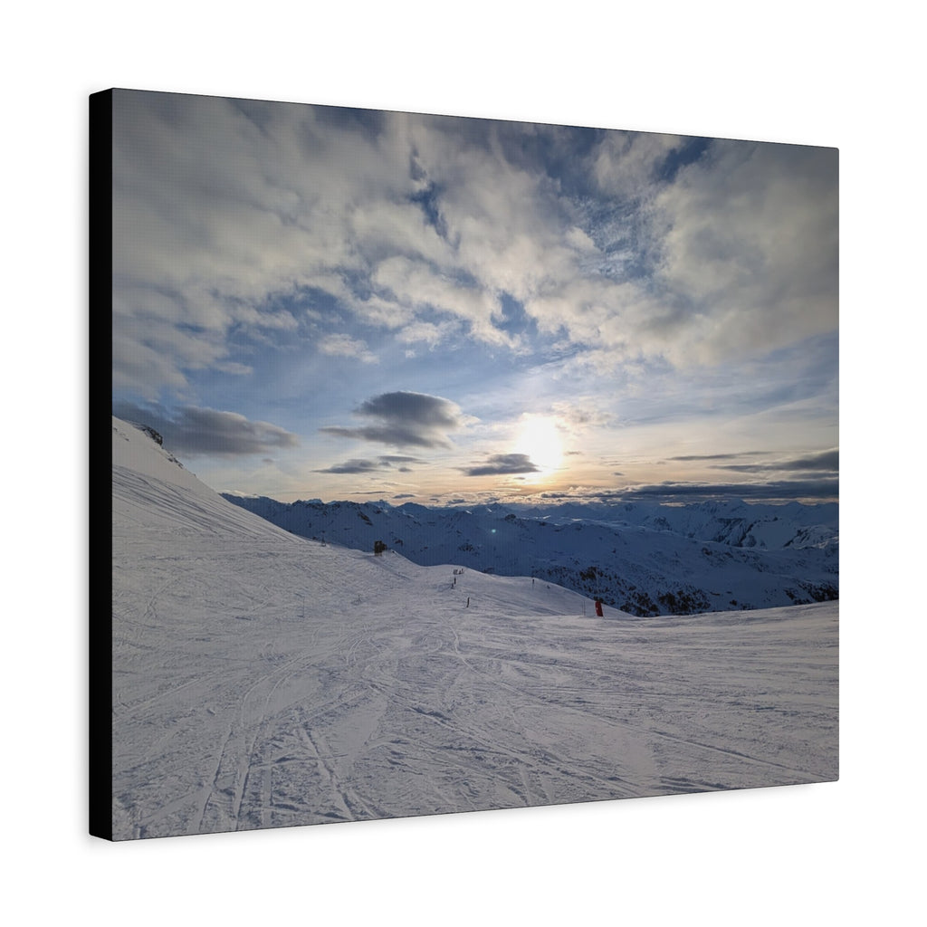 Canvas Snowy Mountain Sunset Matte