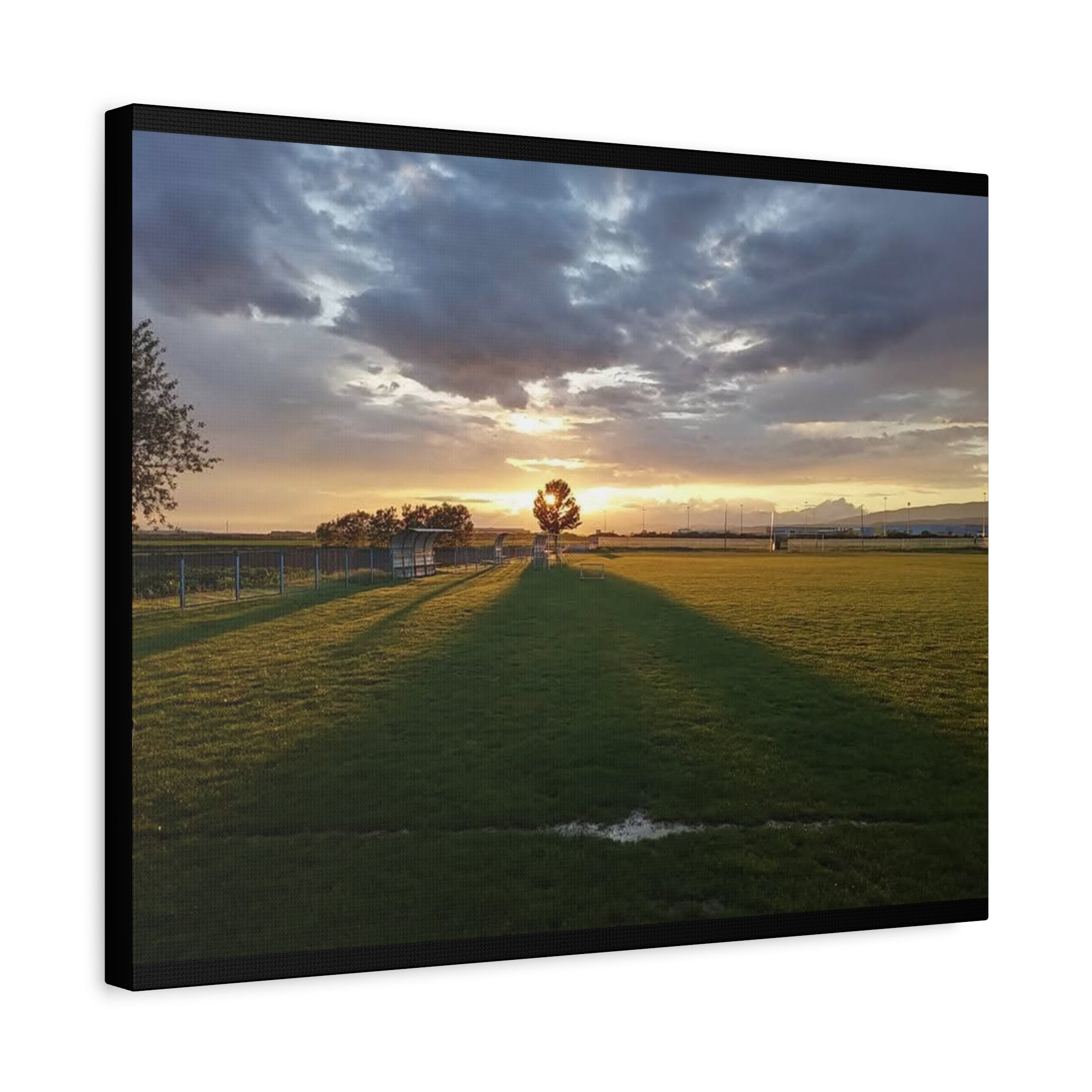 Canvas Sunset Over Field Stadium