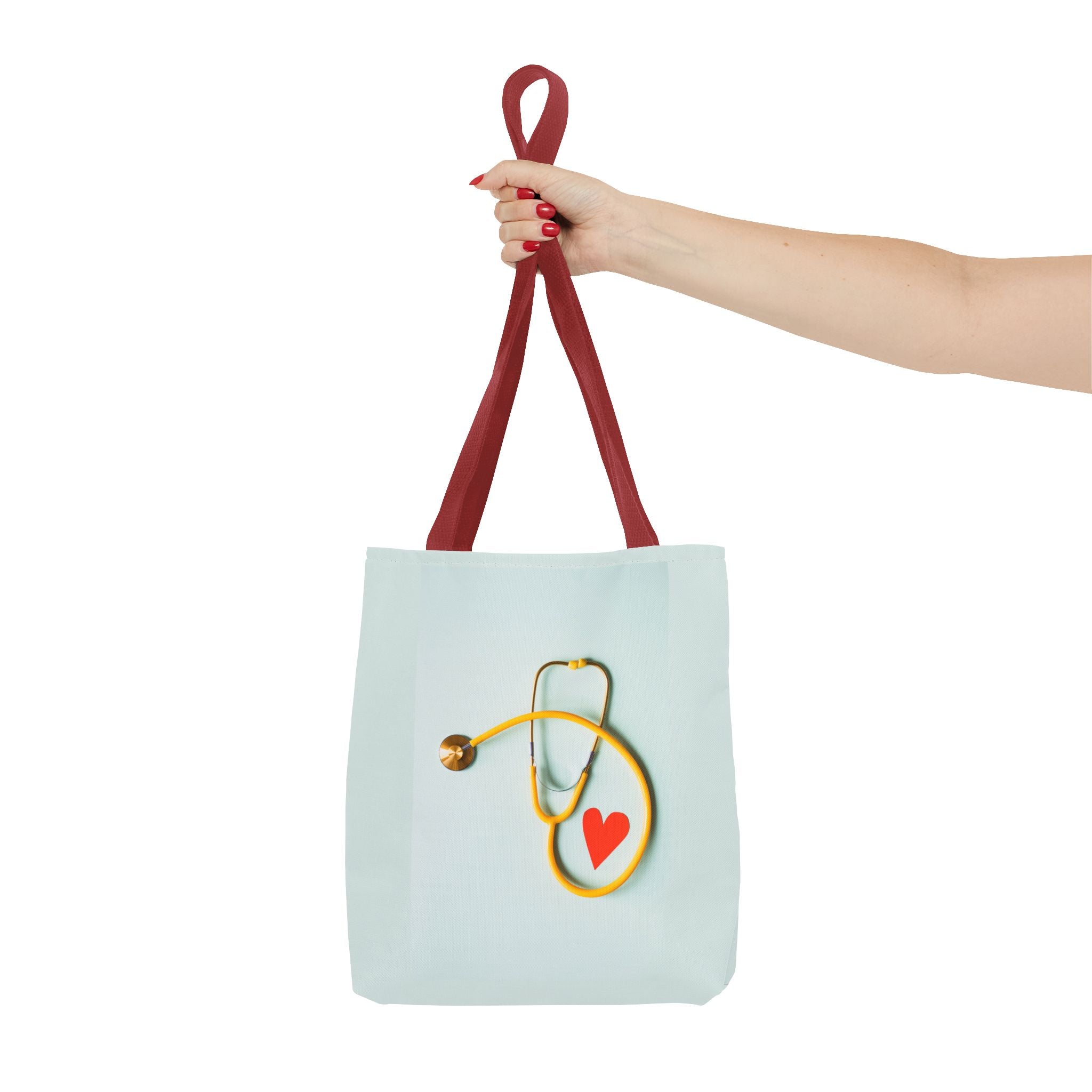Stethoscope Heart Tote Bag | Nurse Medical Illustration