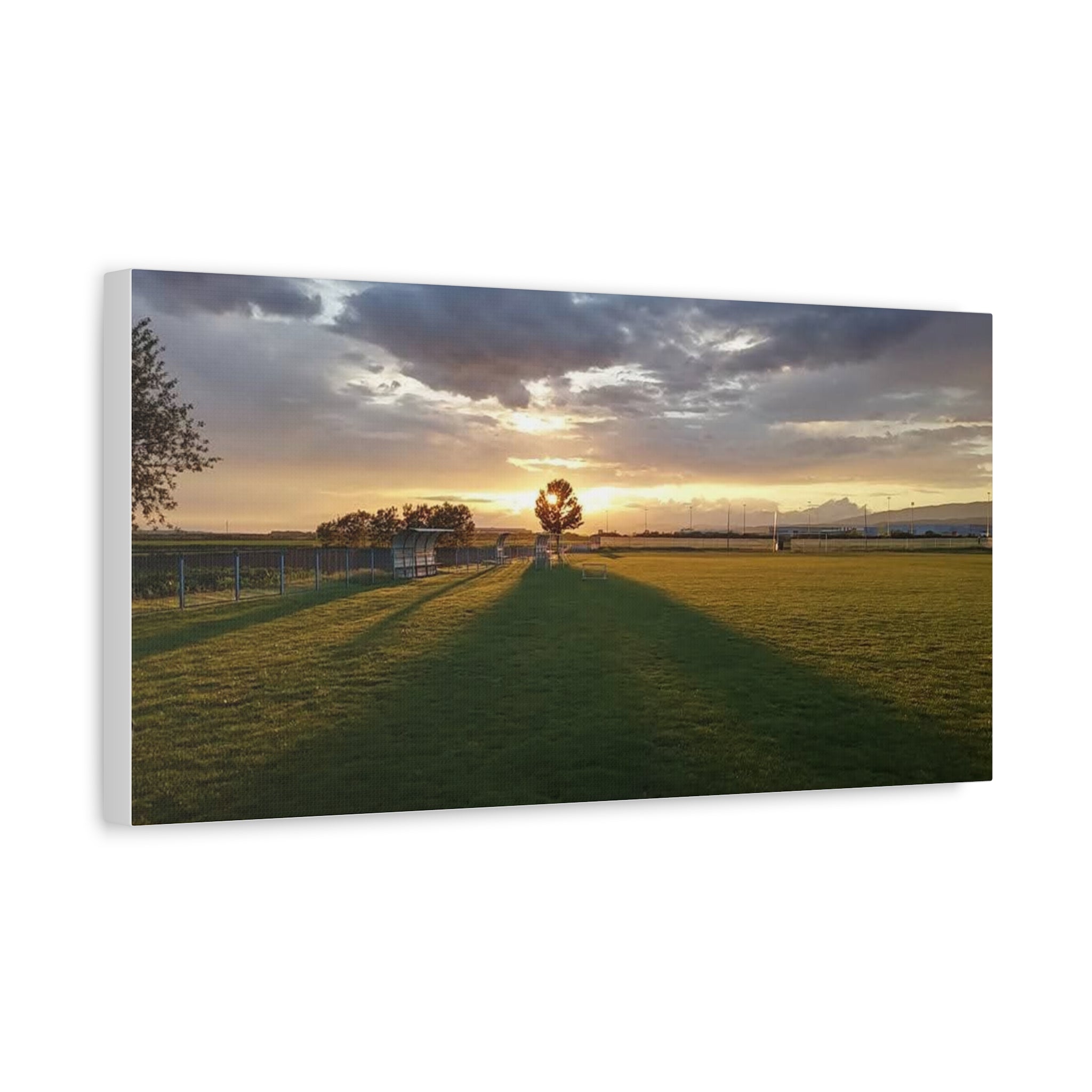 Canvas Sunset Over Field Stadium