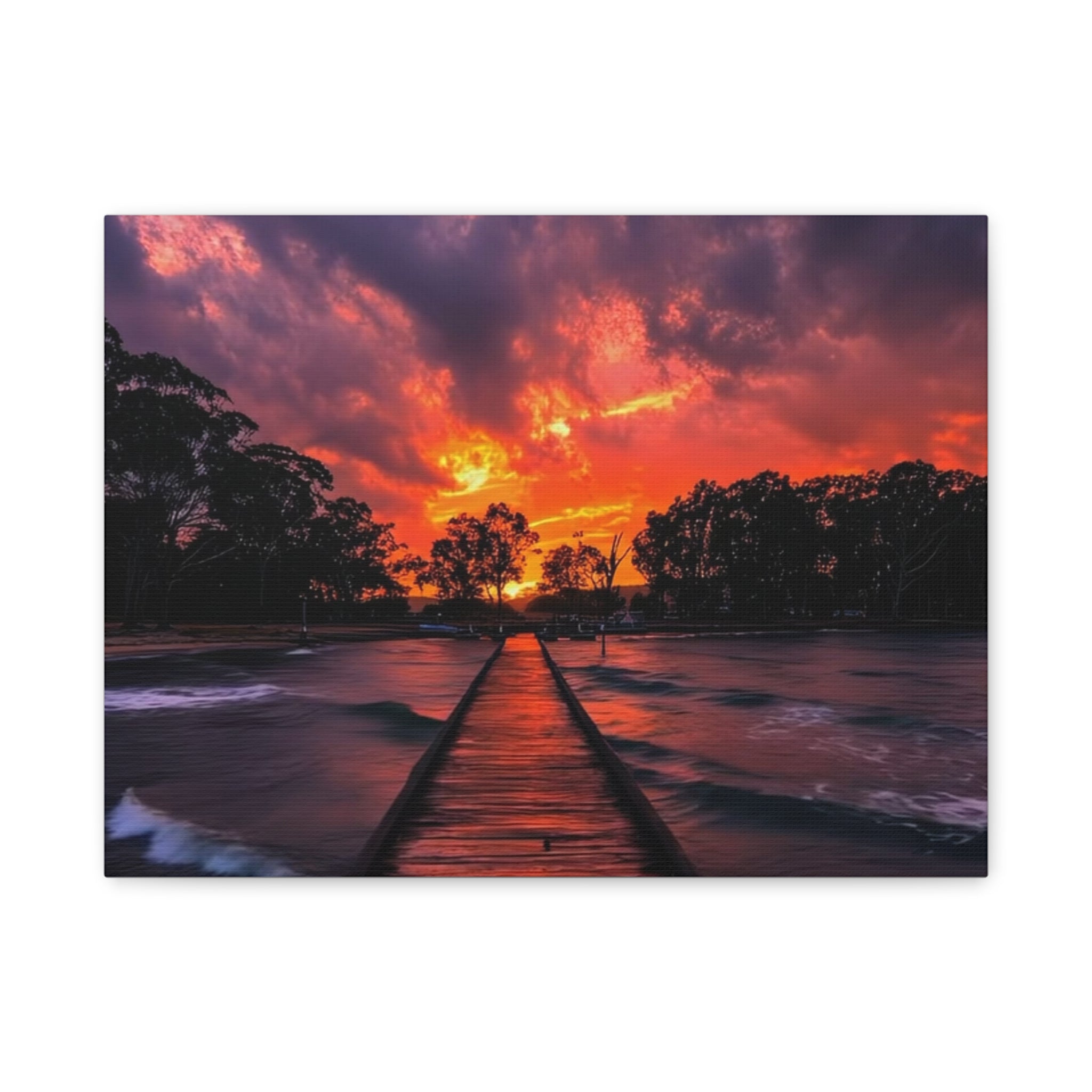Sunset Pier Canvas