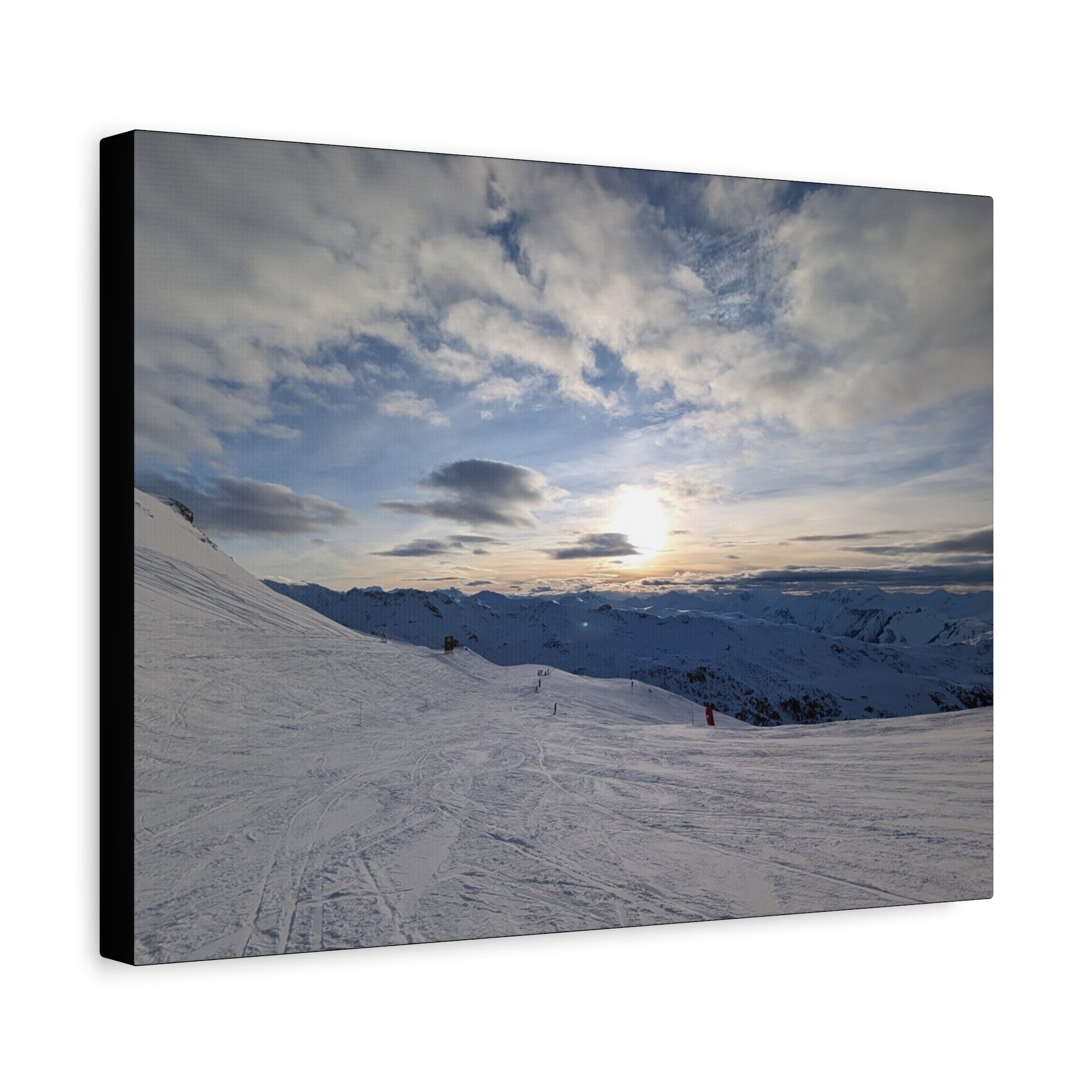 Canvas Snowy Mountain Sunset Matte
