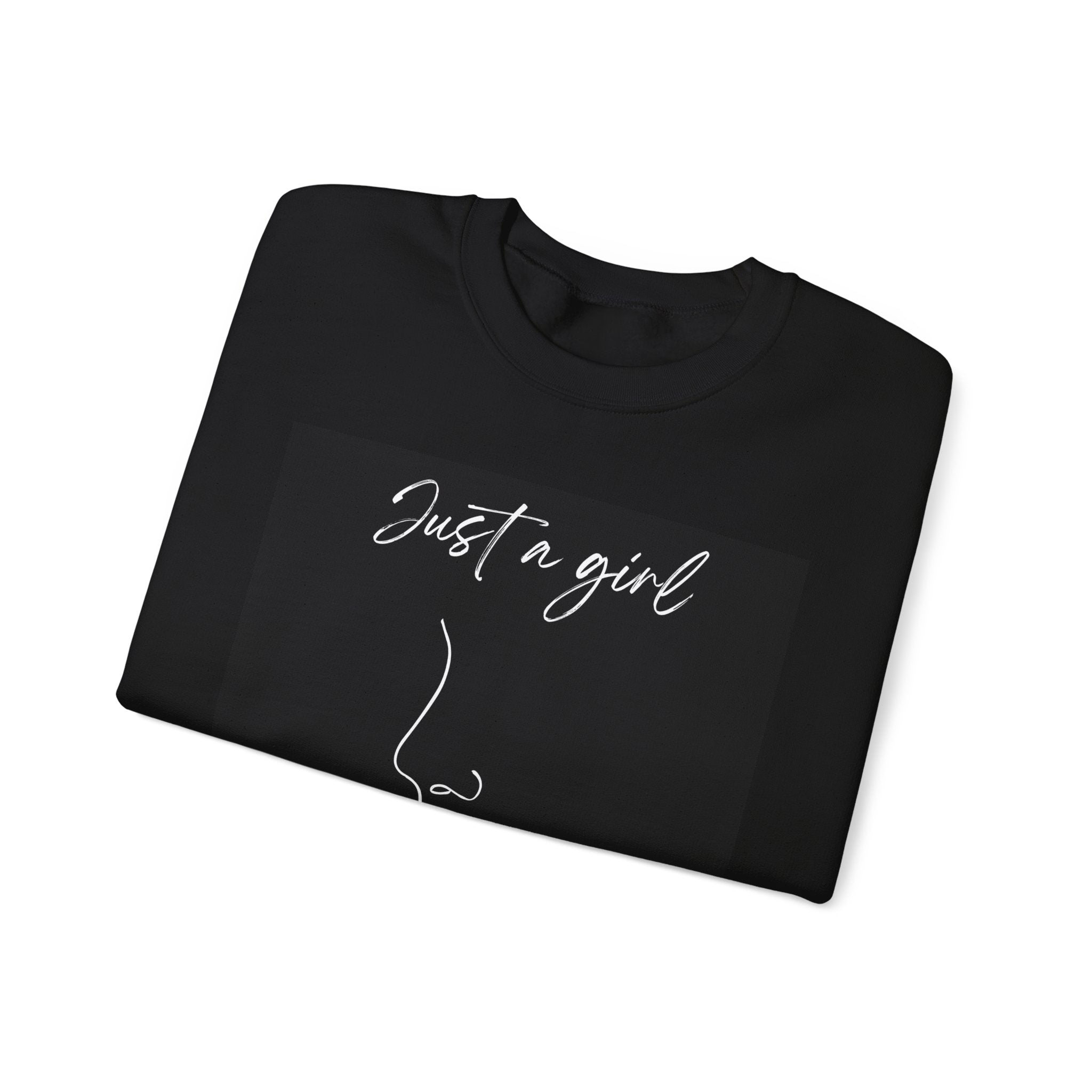 Just a girl that loves Sweatshirt | Minimal Typography, Motivational Pullover