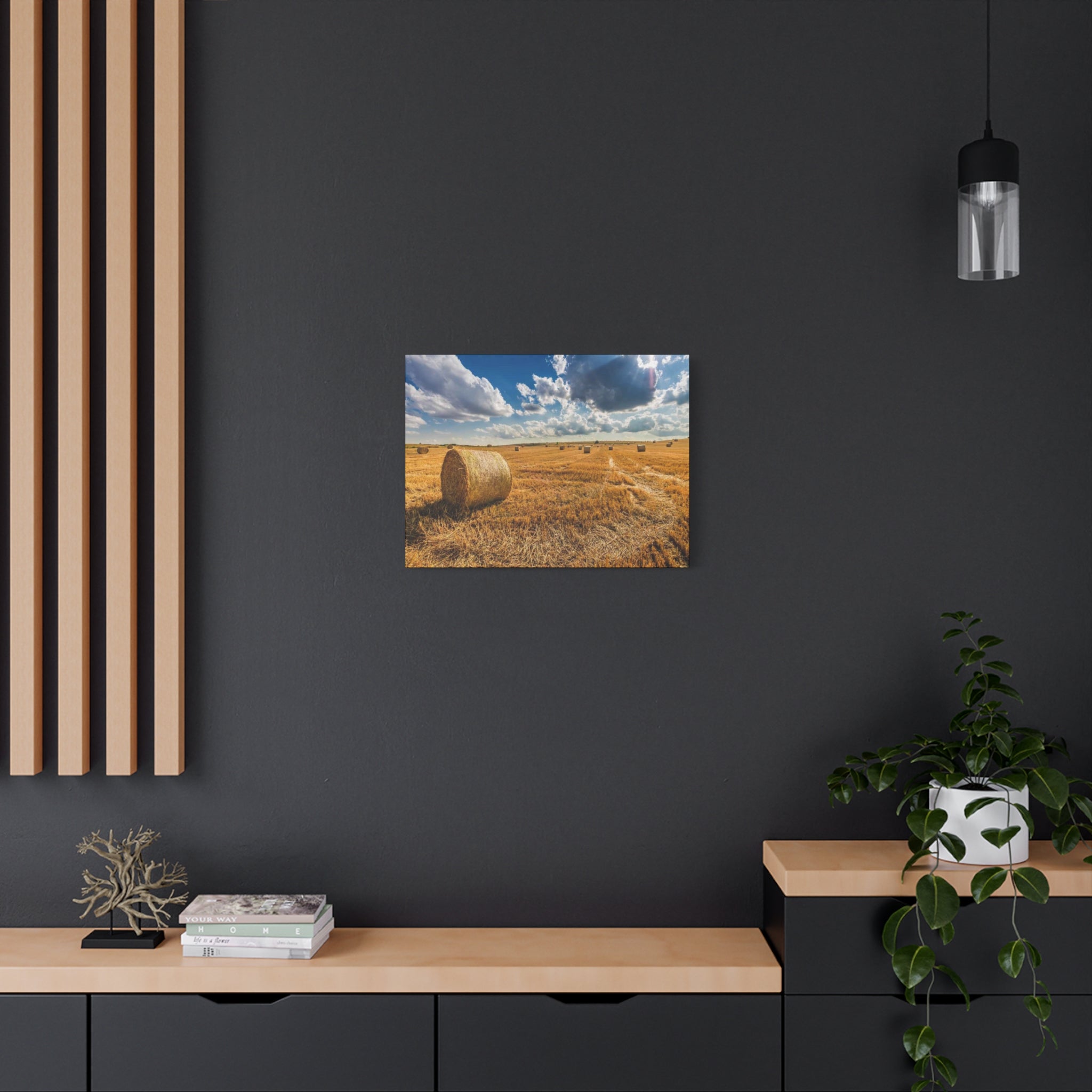 Canvas Hay Bale Field