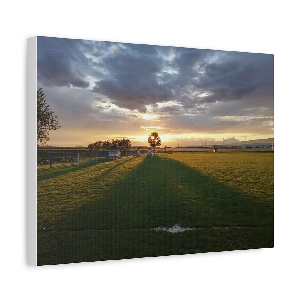 Canvas Sunset Over Field Stadium