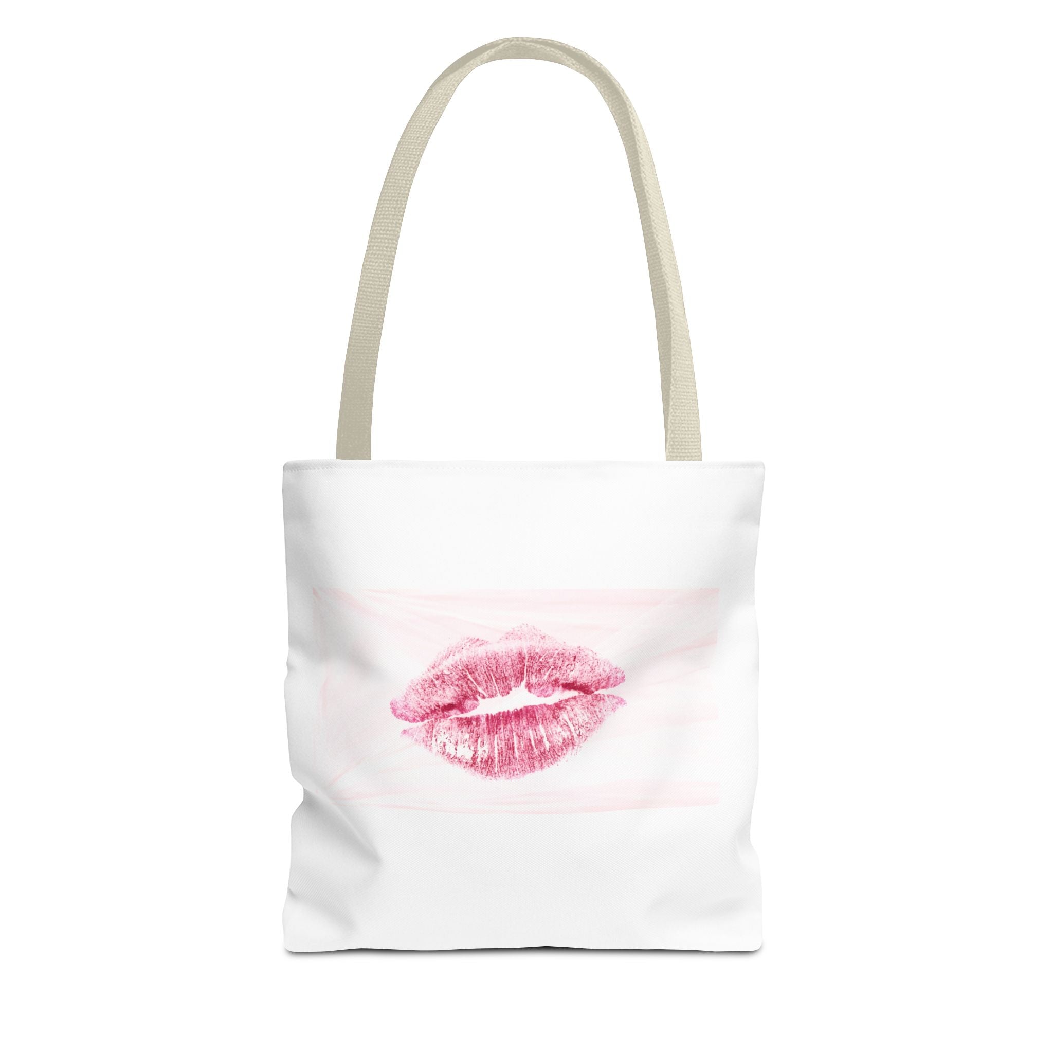 Pink Lipstick Kiss Tote Bag | Lip Print, Makeup Accessory