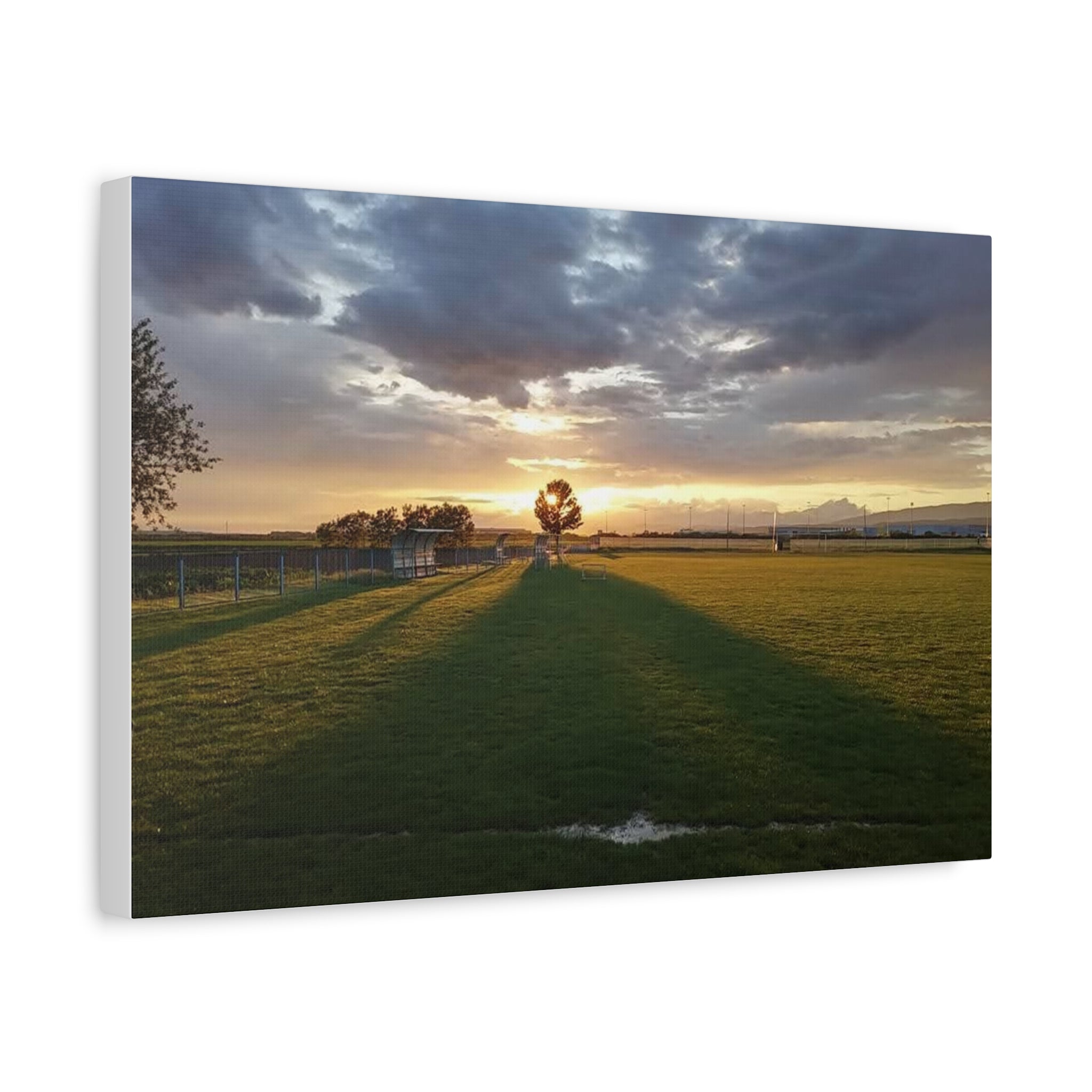Canvas Sunset Over Field Stadium