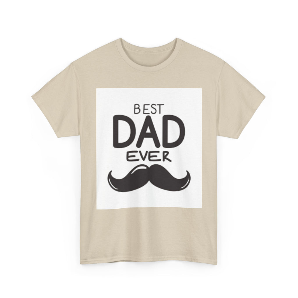 Best Dad Ever mustache T-Shirt | Father's Day, Dad typography tee