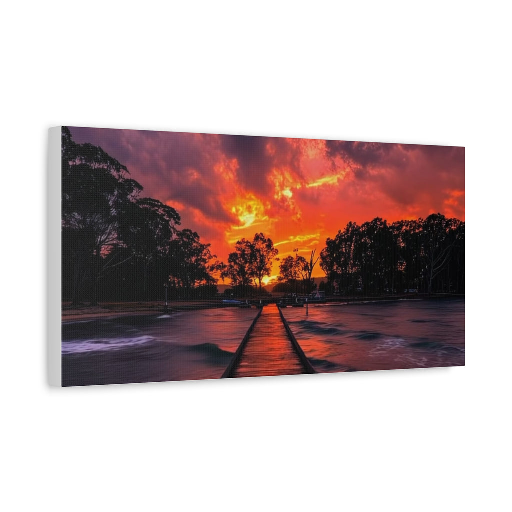 Sunset Pier Canvas