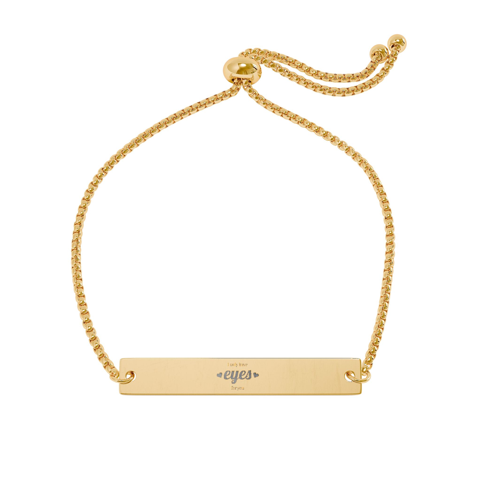 Personalized Engraved Bar Bracelet | Adjustable Name Plate Bracelet