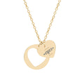 Necklace Engraved Heart Cutout   | Personalized Heart Pendant