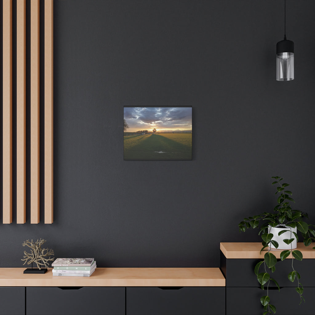 Canvas Sunset Over Field Stadium