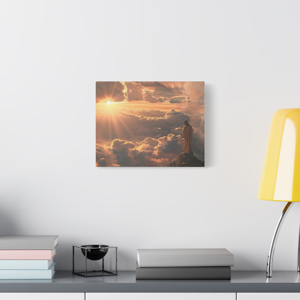 Canvas Sunrise Over Clouds Jesus