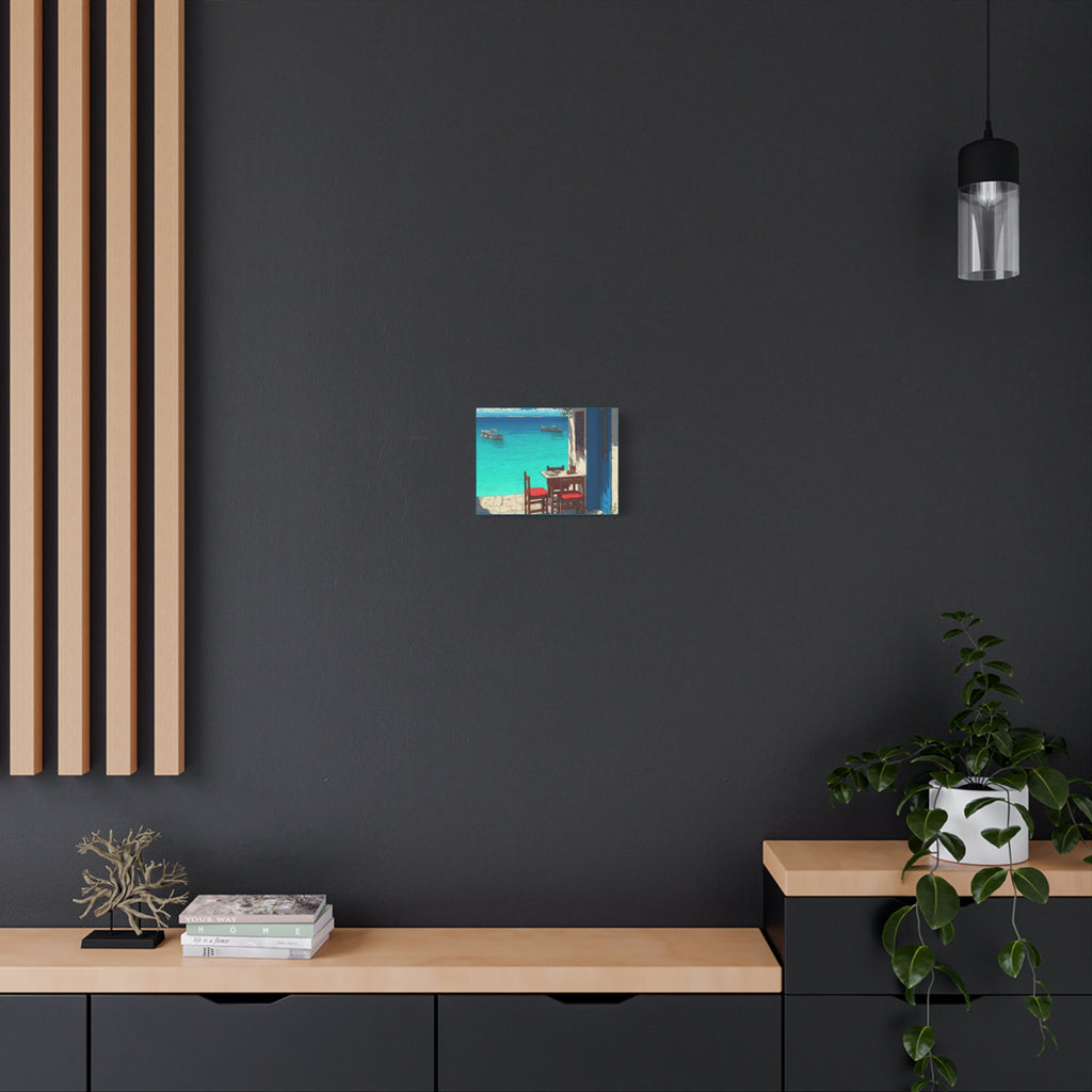Mediterranean Seaside Cafe  Canvas