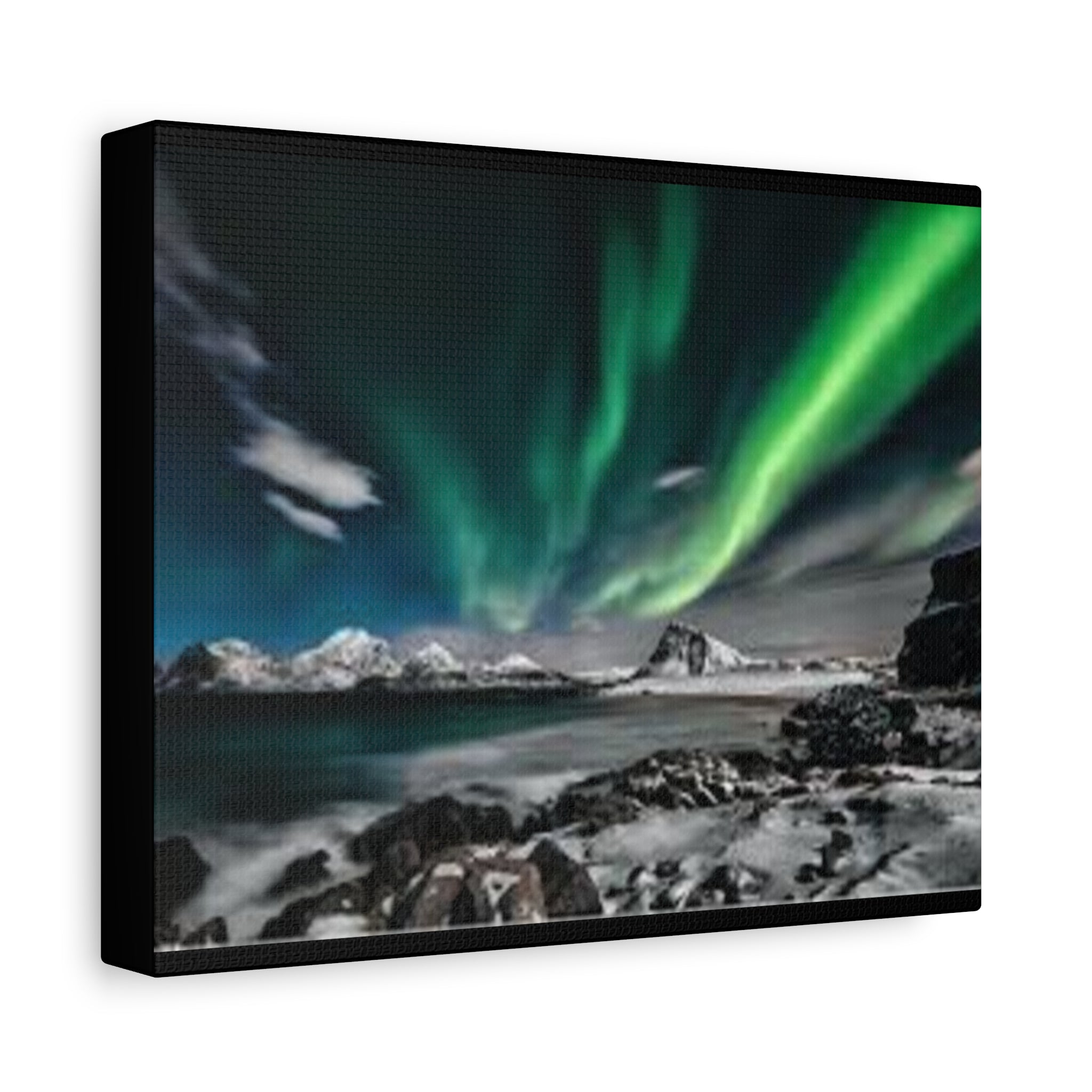 Canvas Northern Lights Wall Art Matte Stretched Canvas 1.25"