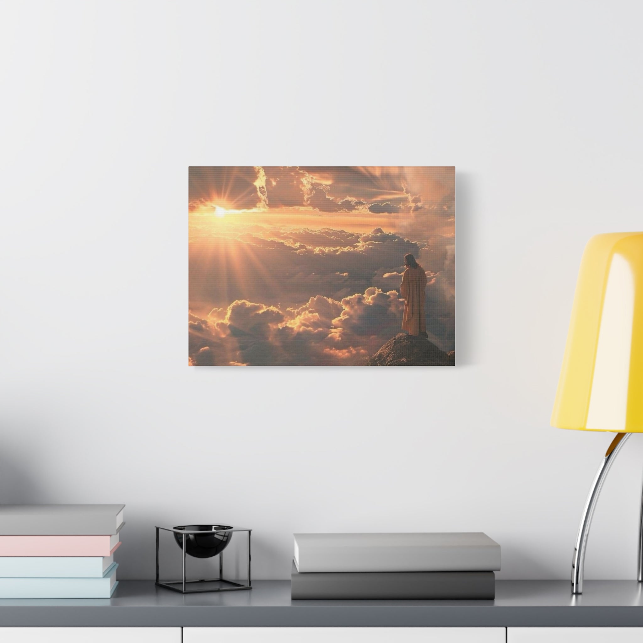 Canvas Sunrise Over Clouds Jesus