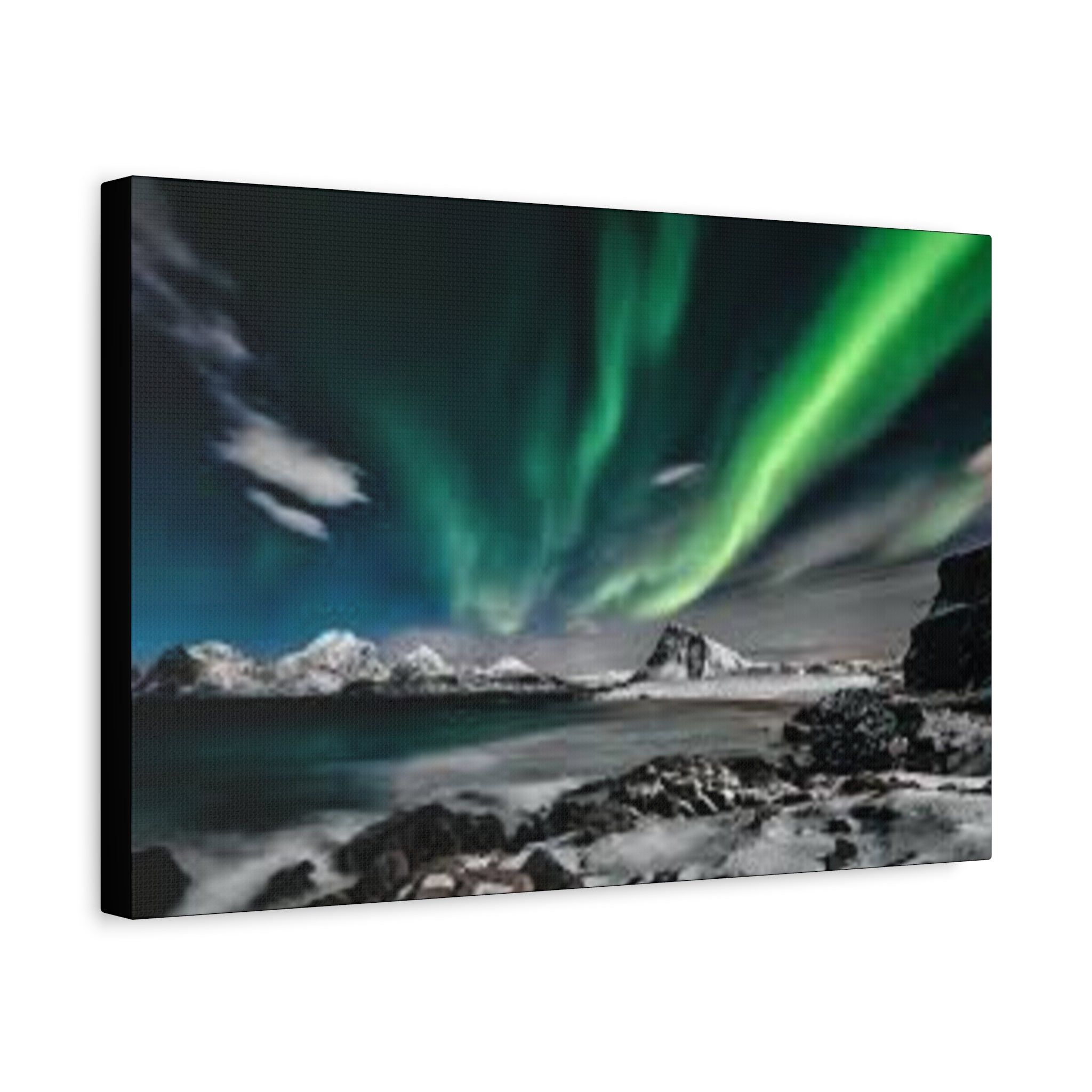 Canvas Northern Lights Wall Art Matte Stretched Canvas 1.25"