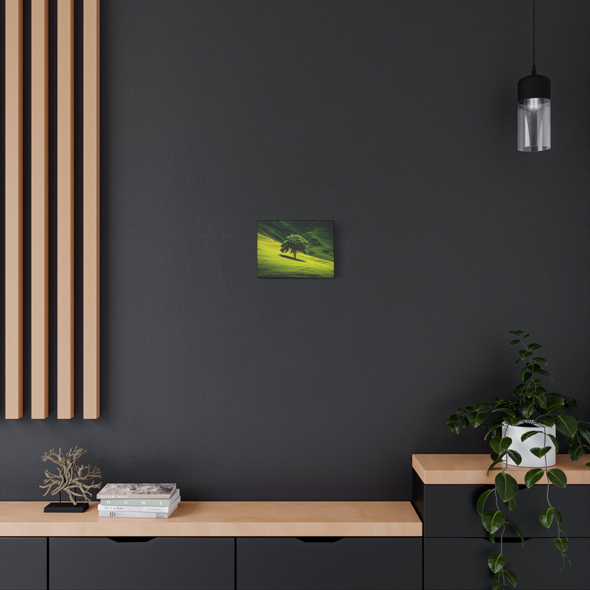 Canvas Lone Tree Landscape  | Matte Stretched Wall Art