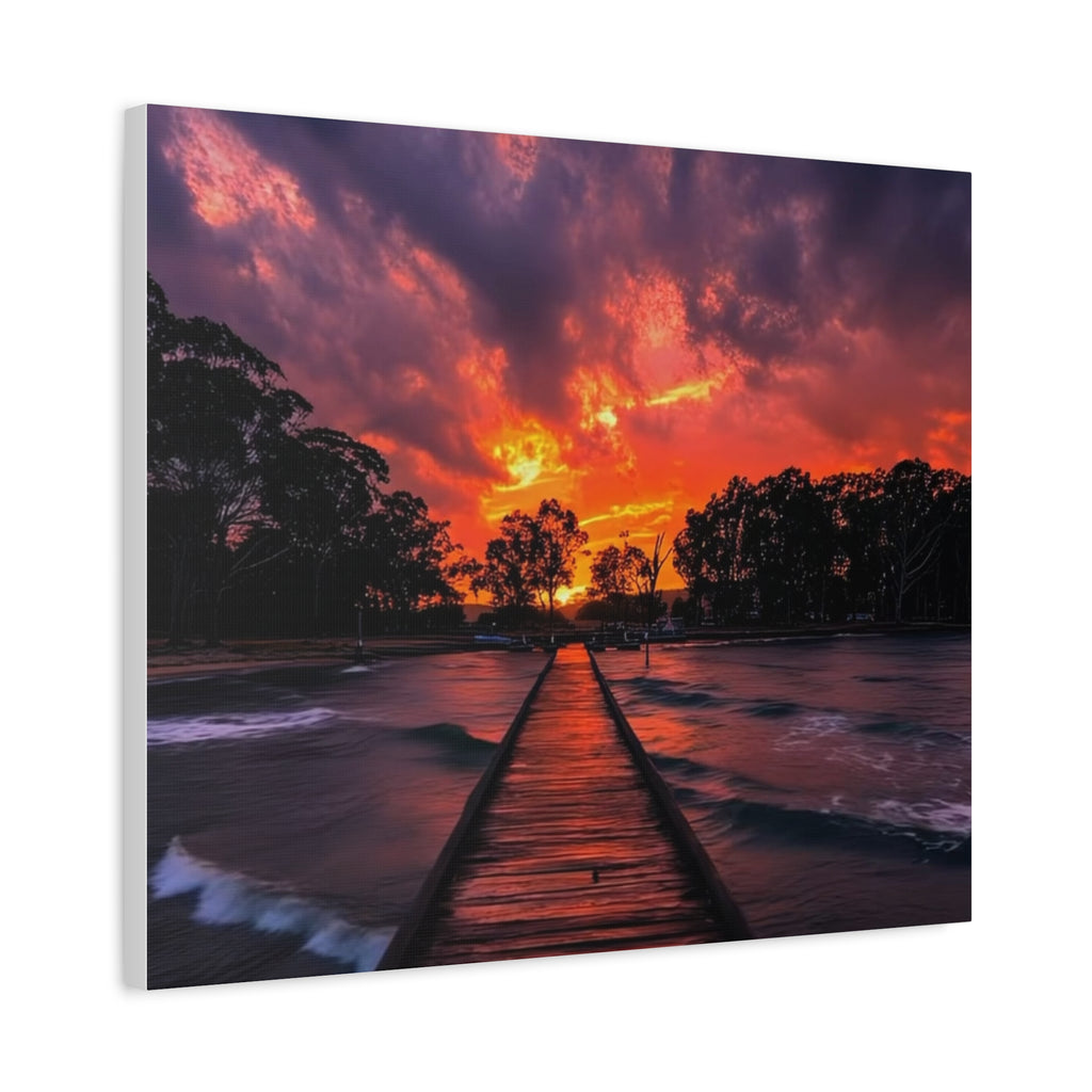 Sunset Pier Canvas
