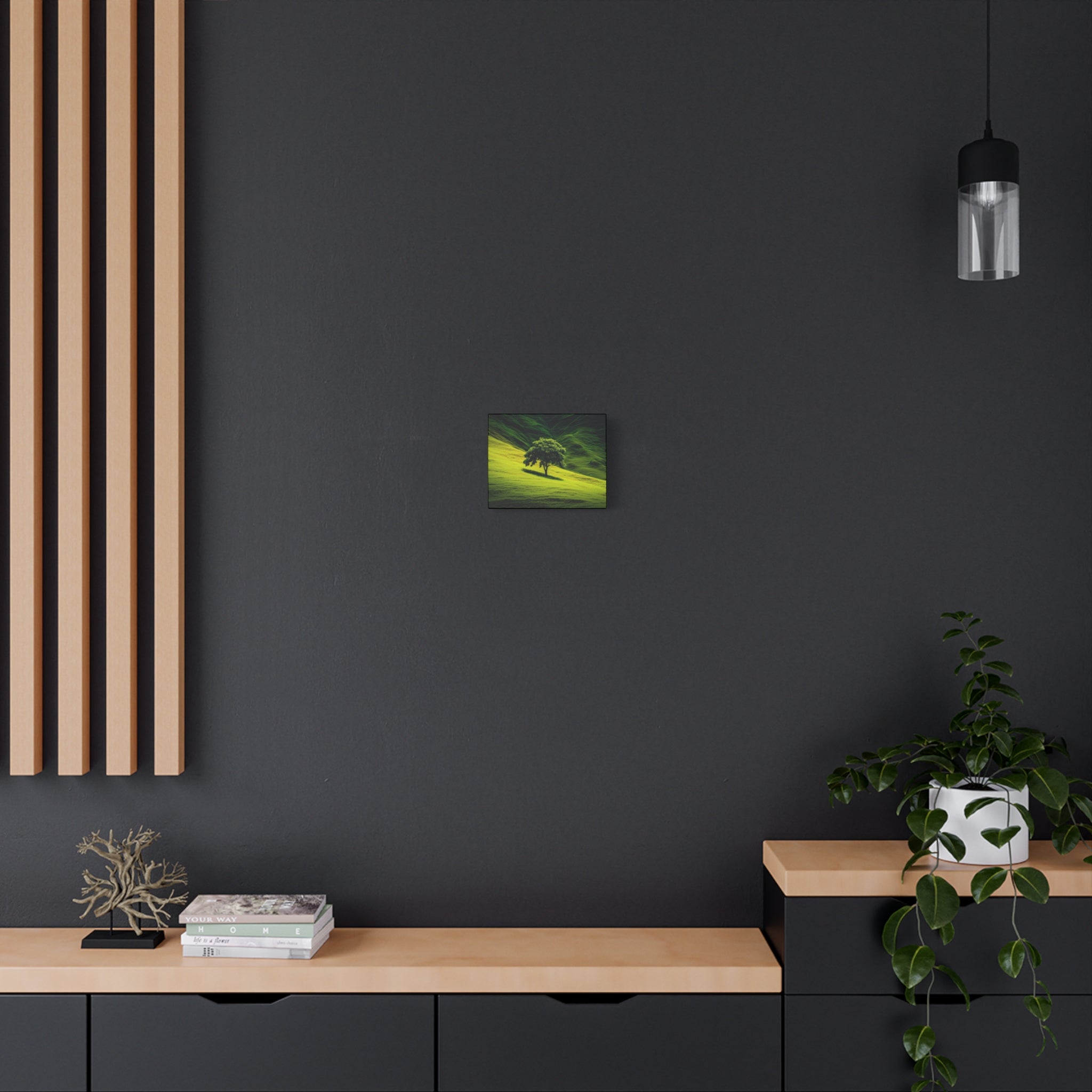 Canvas Lone Tree Landscape  | Matte Stretched Wall Art
