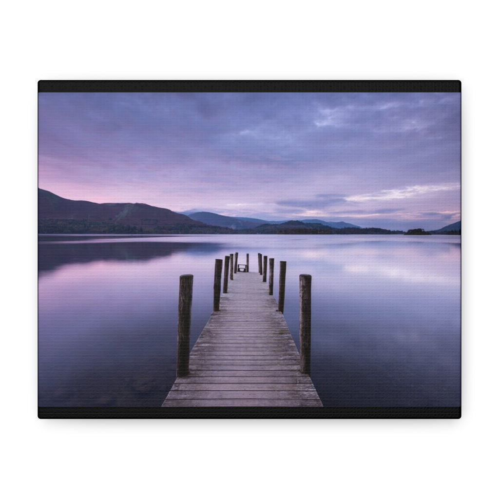 Canvas Lake Dock at Dusk Matte