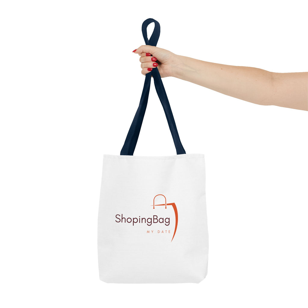 ShoppingBag Logo Tote Bag | Branded AOP Tote, Minimalist Shopping Design