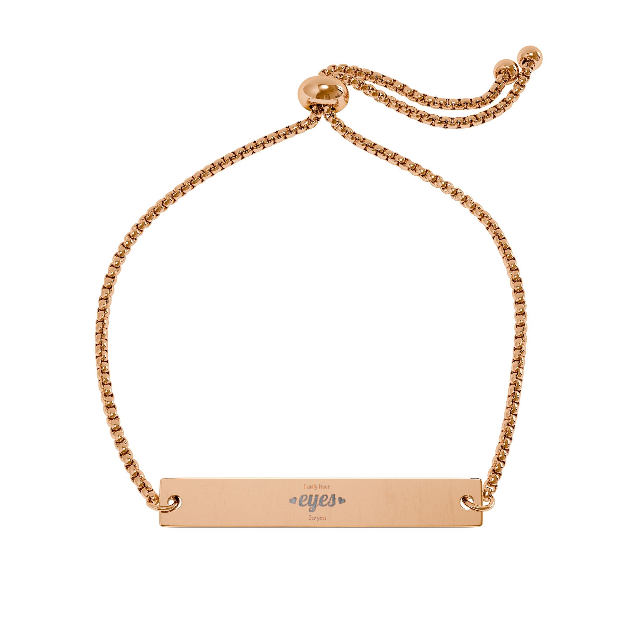 Personalized Engraved Bar Bracelet | Adjustable Name Plate Bracelet