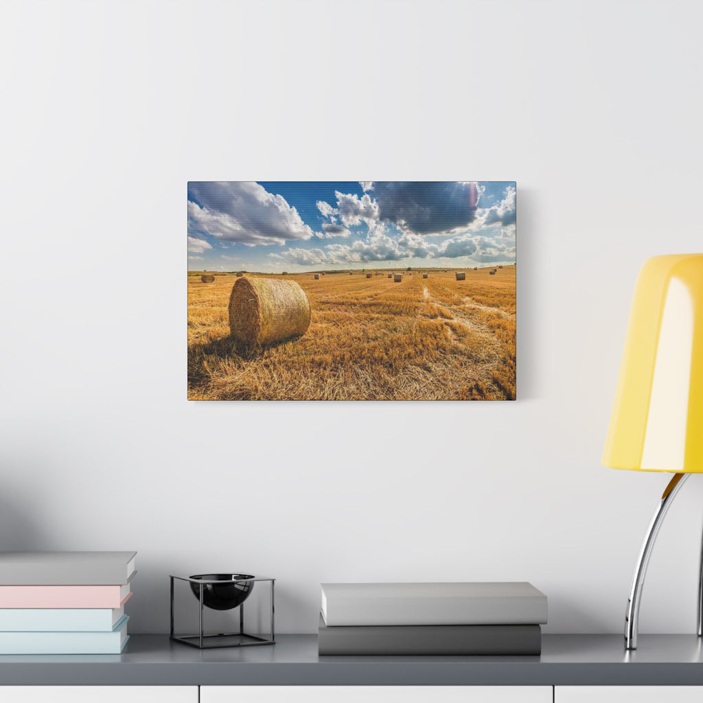 Canvas Hay Bale Field