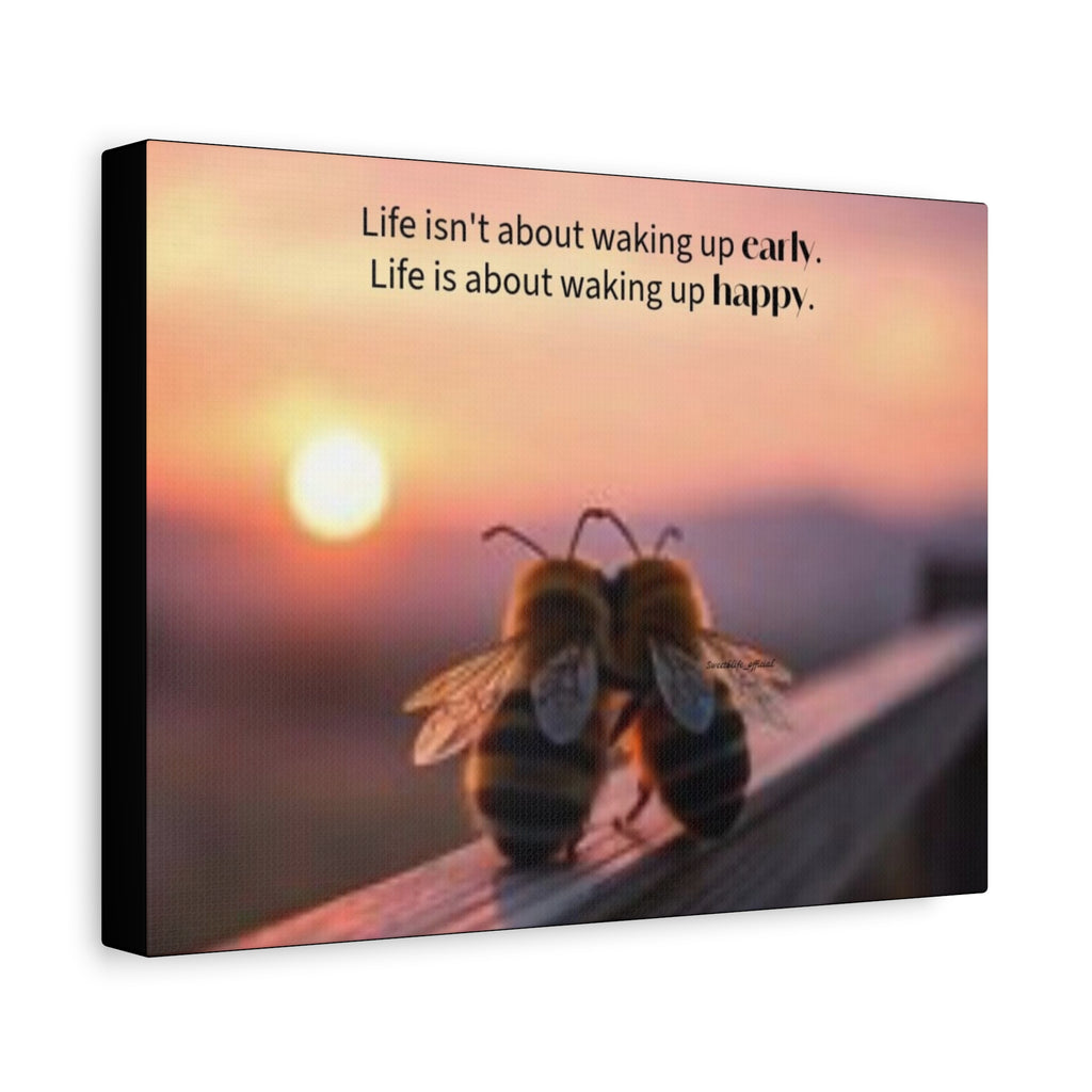 Canvas Bee Couple at Sunrise | Inspirational Quote Wall Art