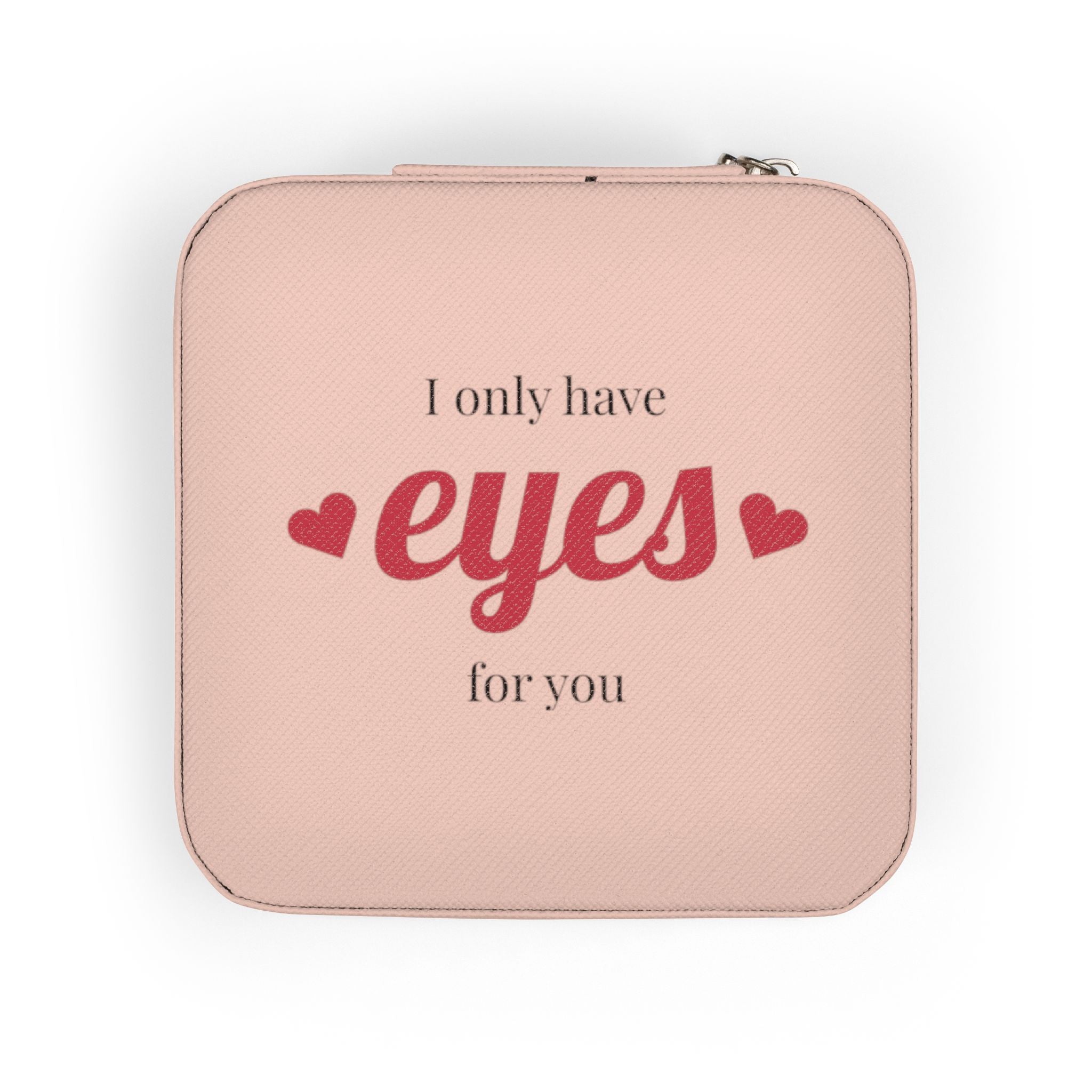 Jewelry Travel Case I only have eyes for you   | Compact Pink Travel Jewelry Box