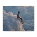 Canvas Man Sitting on Cloud Matte