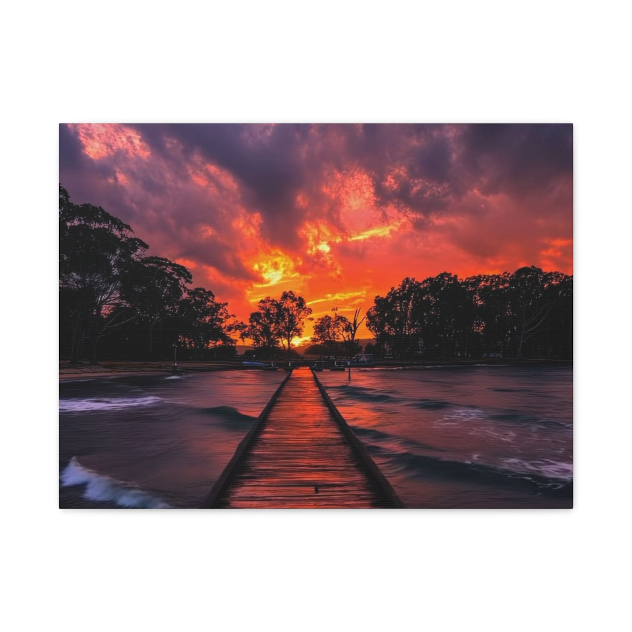 Sunset Pier Canvas