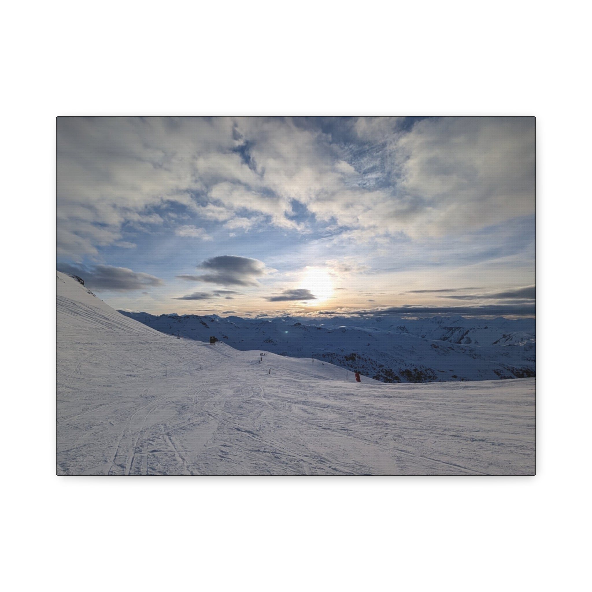 Canvas Snowy Mountain Sunset Matte