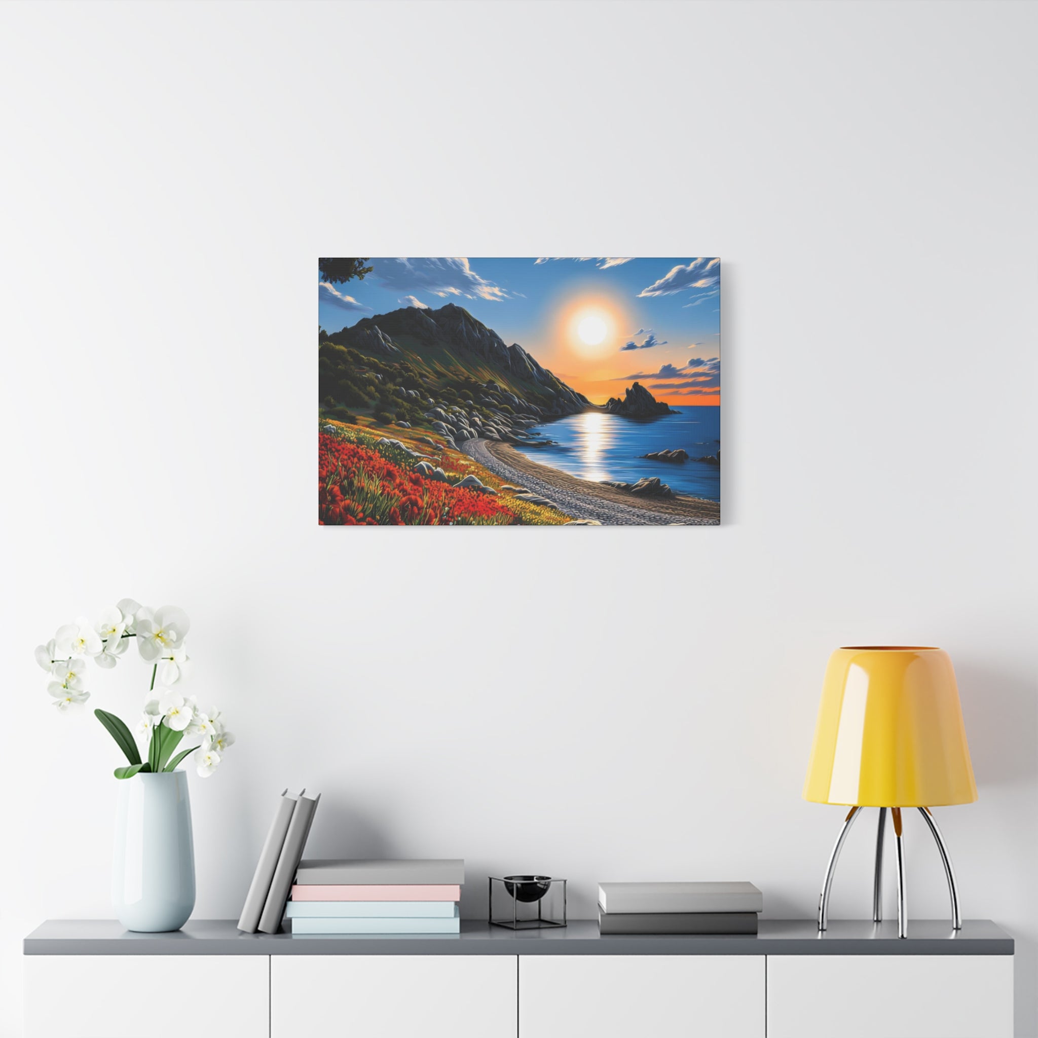 Sunset Coastal Canvas Print