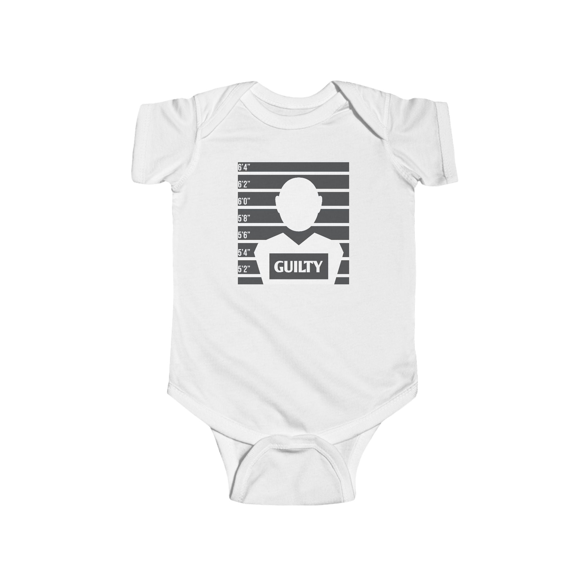 Mugshot Baby 'Guilty' Bodysuit | Funny Infant Onesie