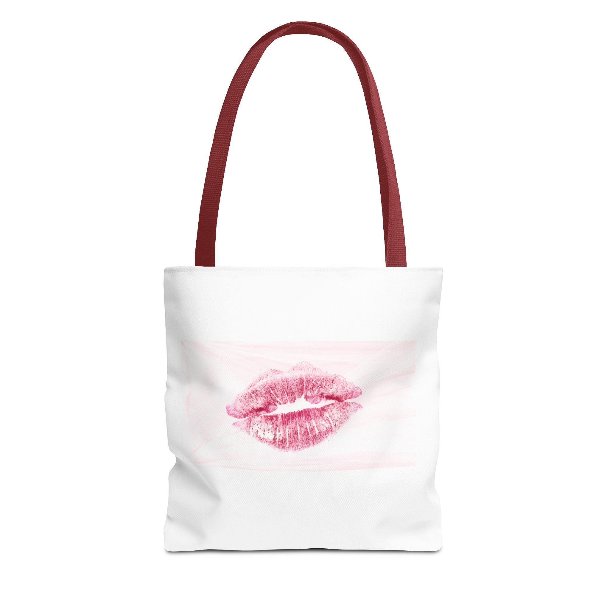 Pink Lipstick Kiss Tote Bag | Lip Print, Makeup Accessory