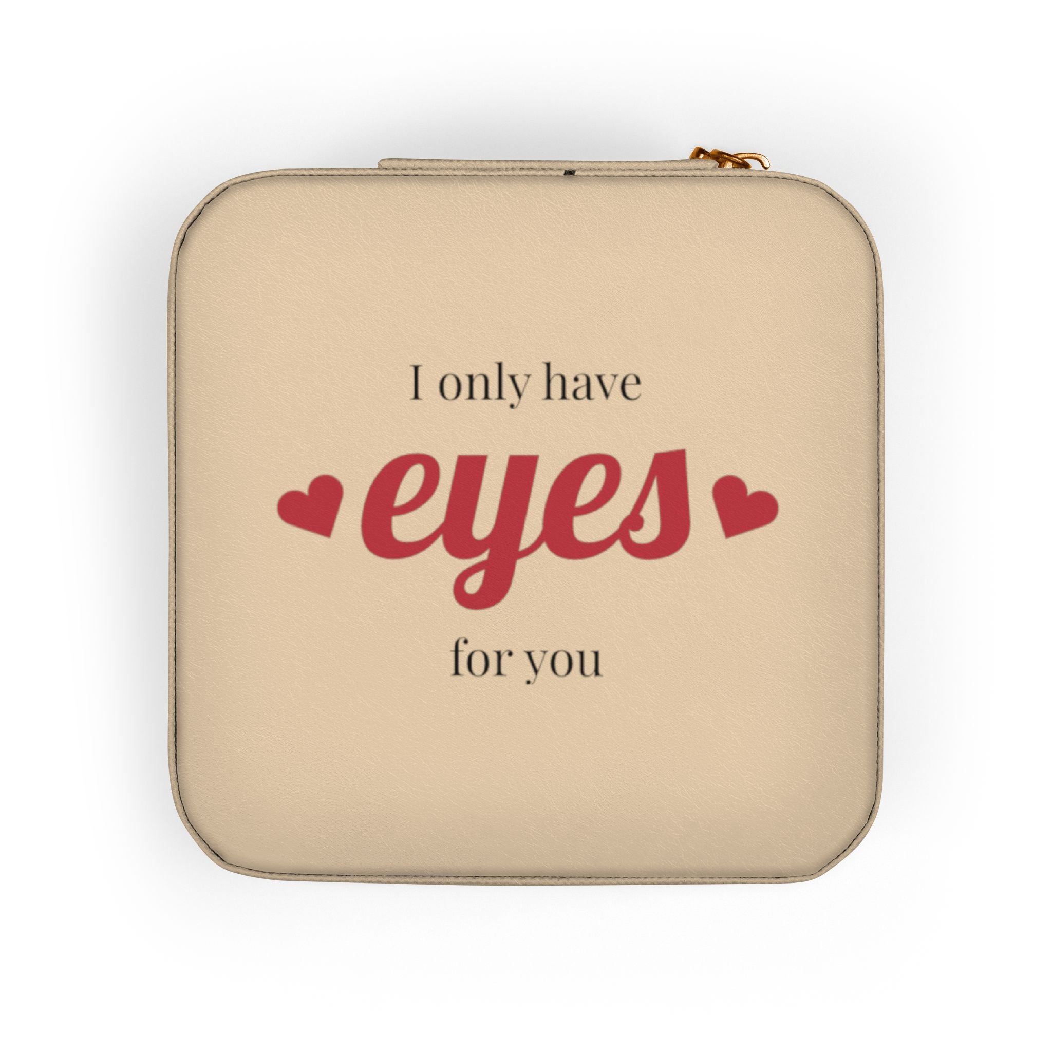 Jewelry Travel Case I only have eyes for you   | Compact Pink Travel Jewelry Box