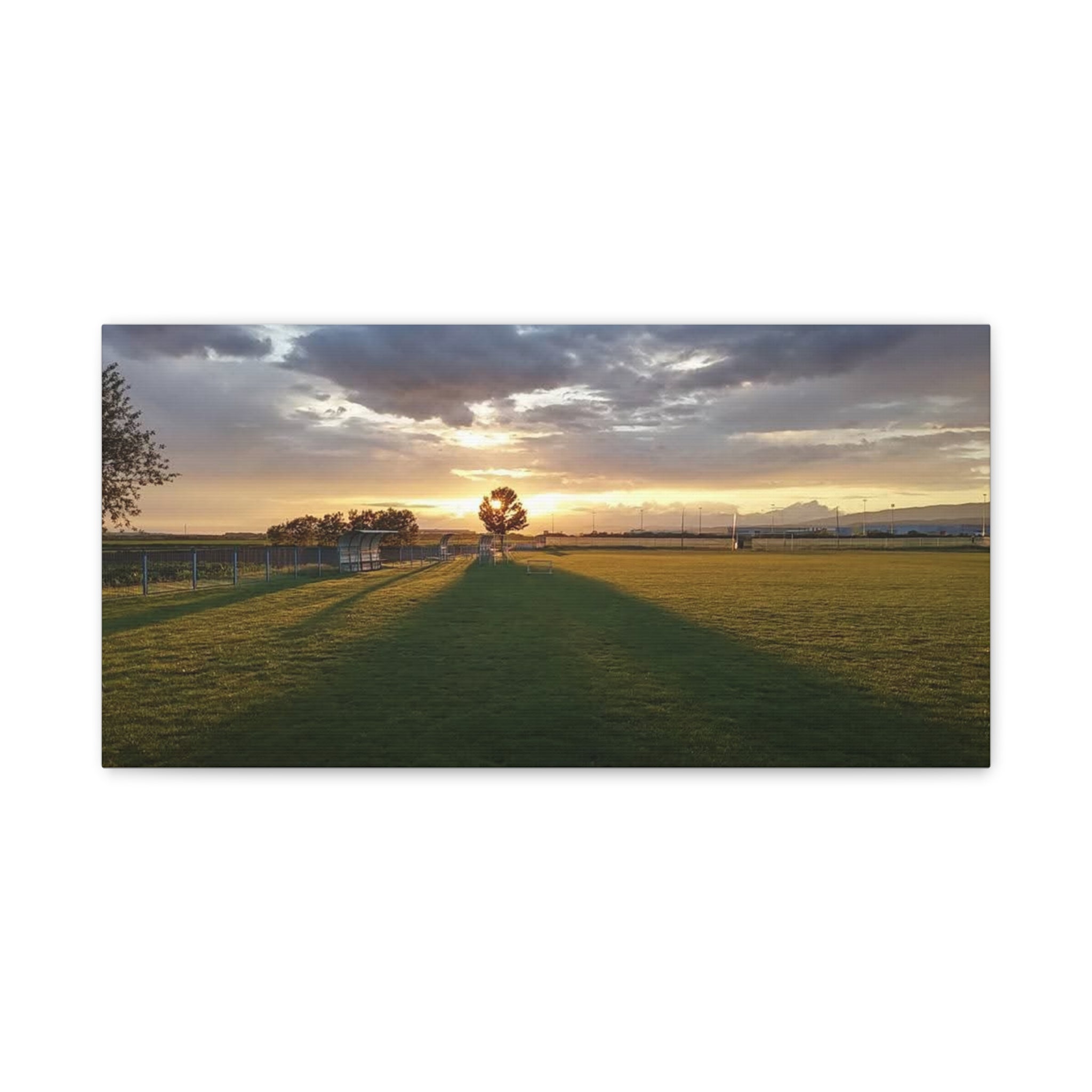 Canvas Sunset Over Field Stadium